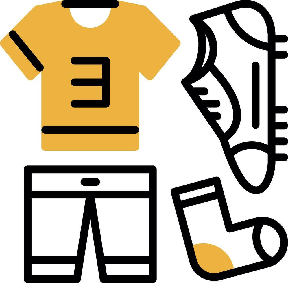 Football uniform Vector Icon Design