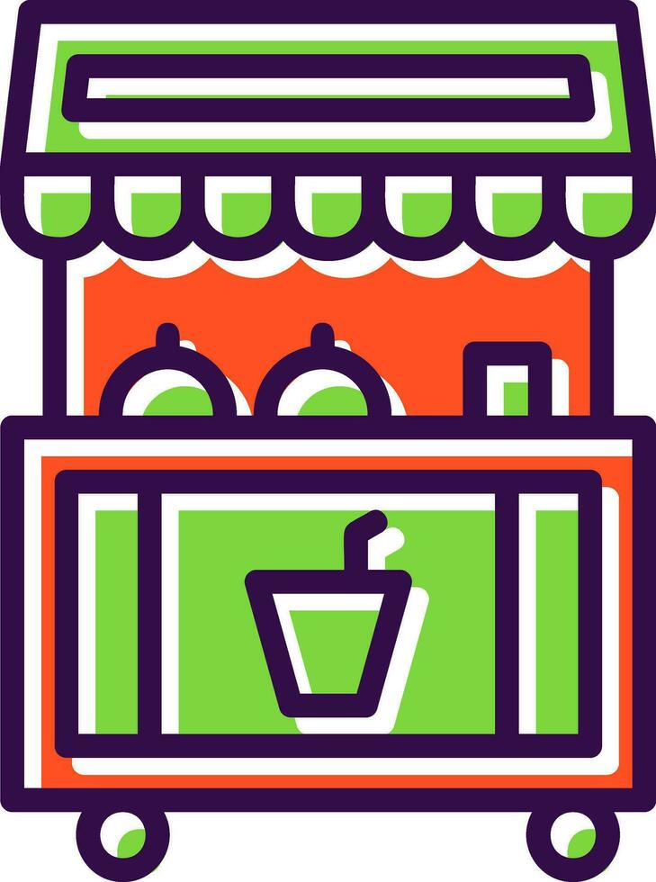 Food stand Vector Icon Design