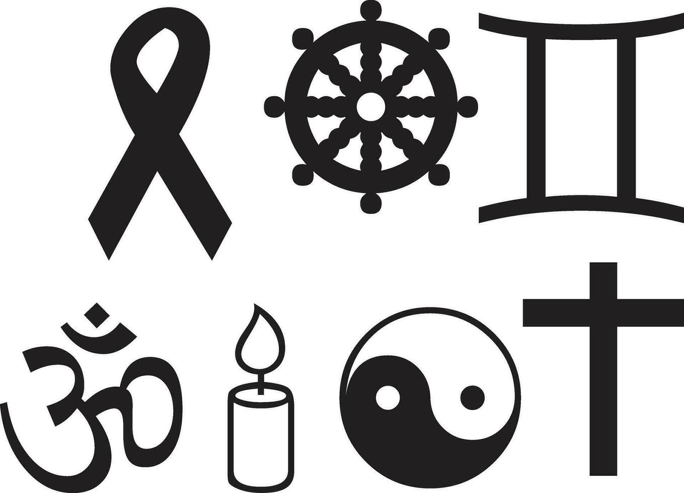 religious symbol black Vector, icon design black Vector, icon design vector