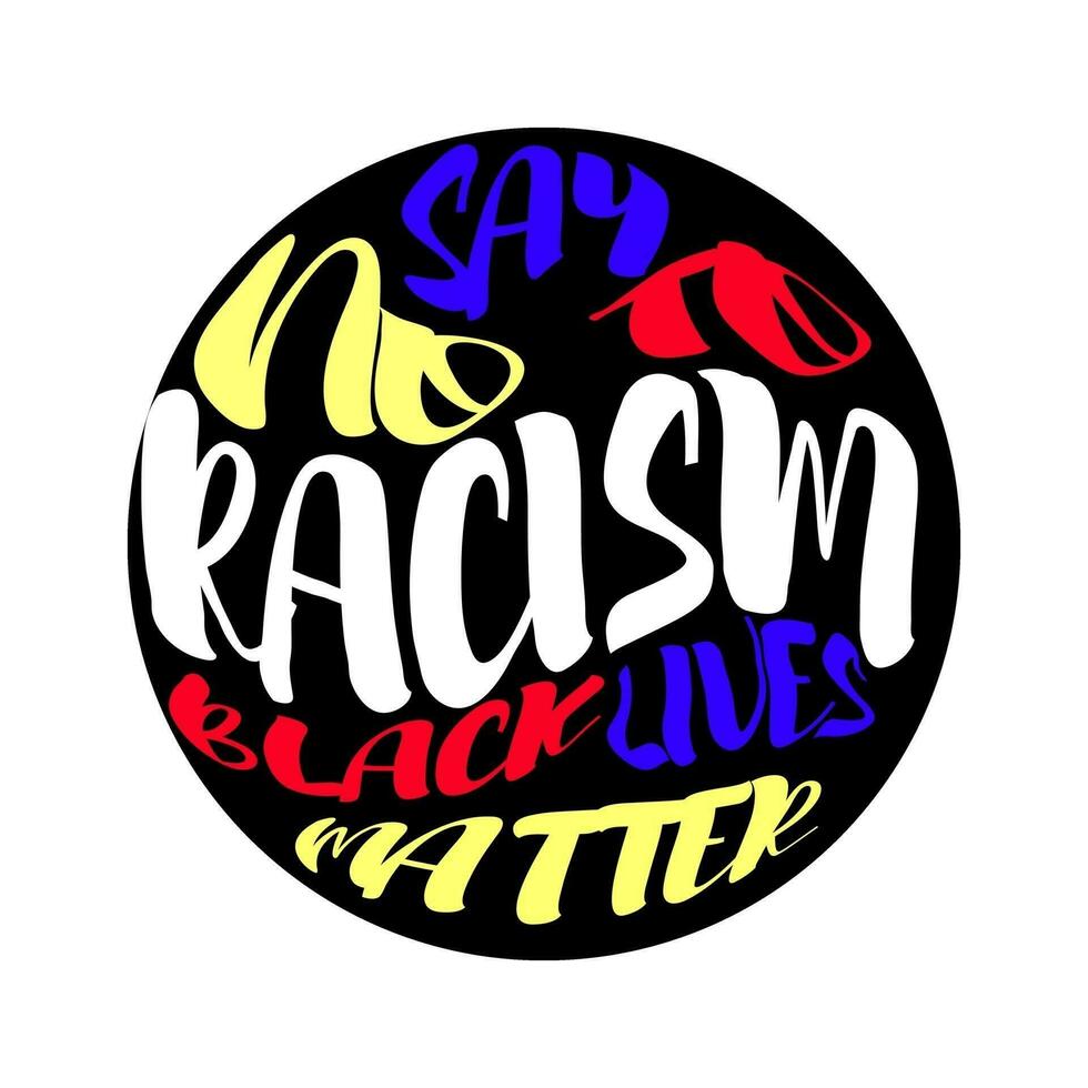 Say No to racism. an agitation Against racism vector