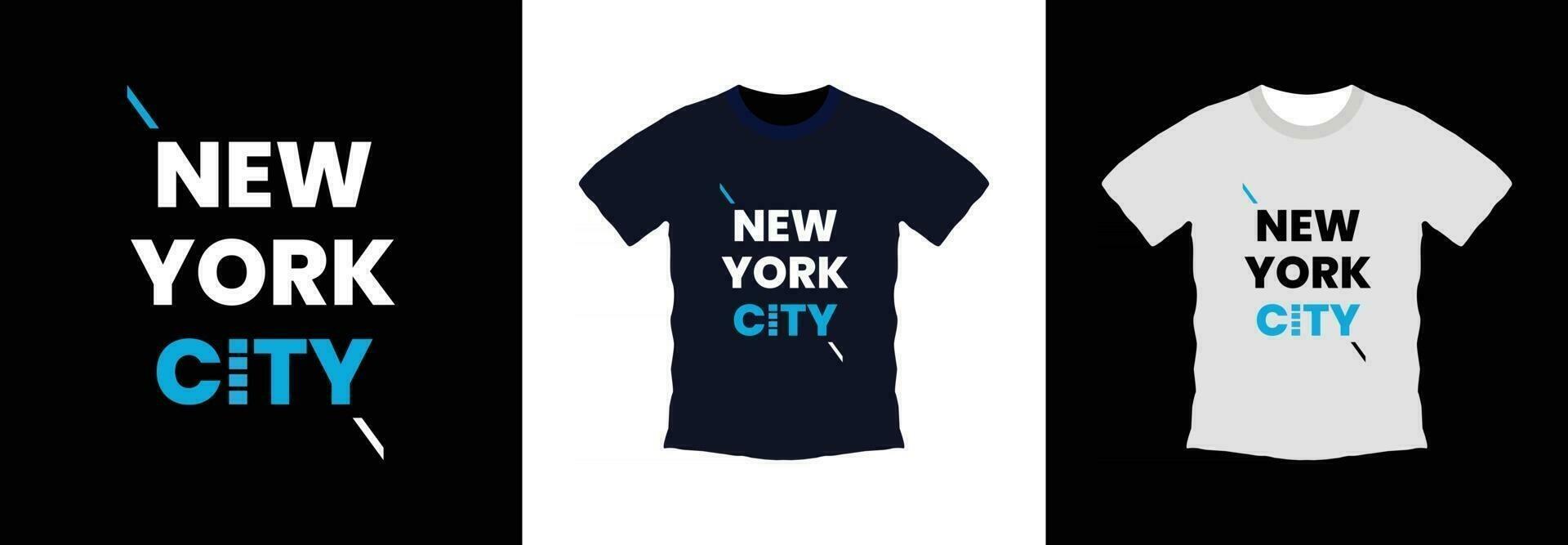 New york city typography t-shirt design. print ready vector illustration template. Global swatches