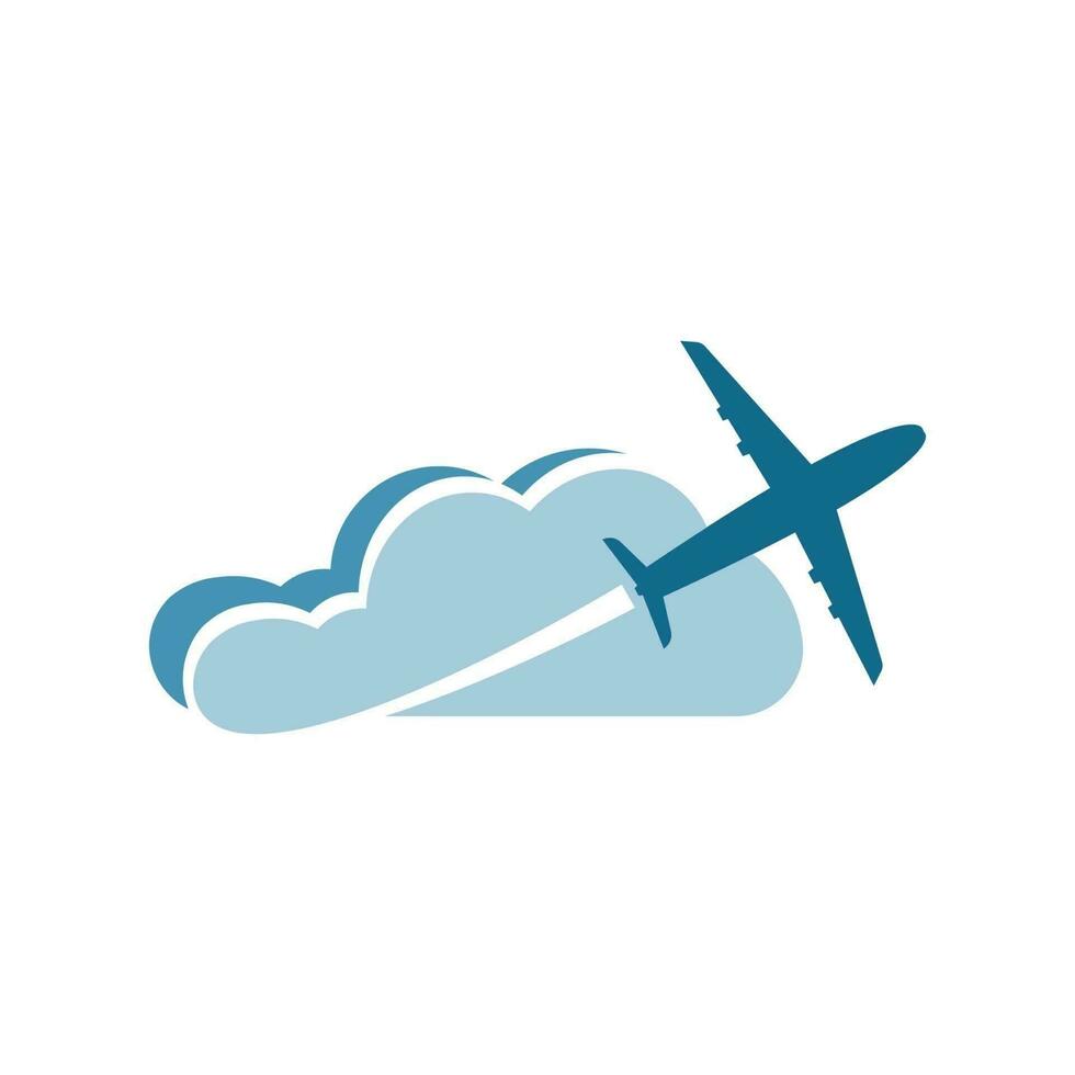 avión Más rápido icono logo vector de Rápido y entrega ilustración