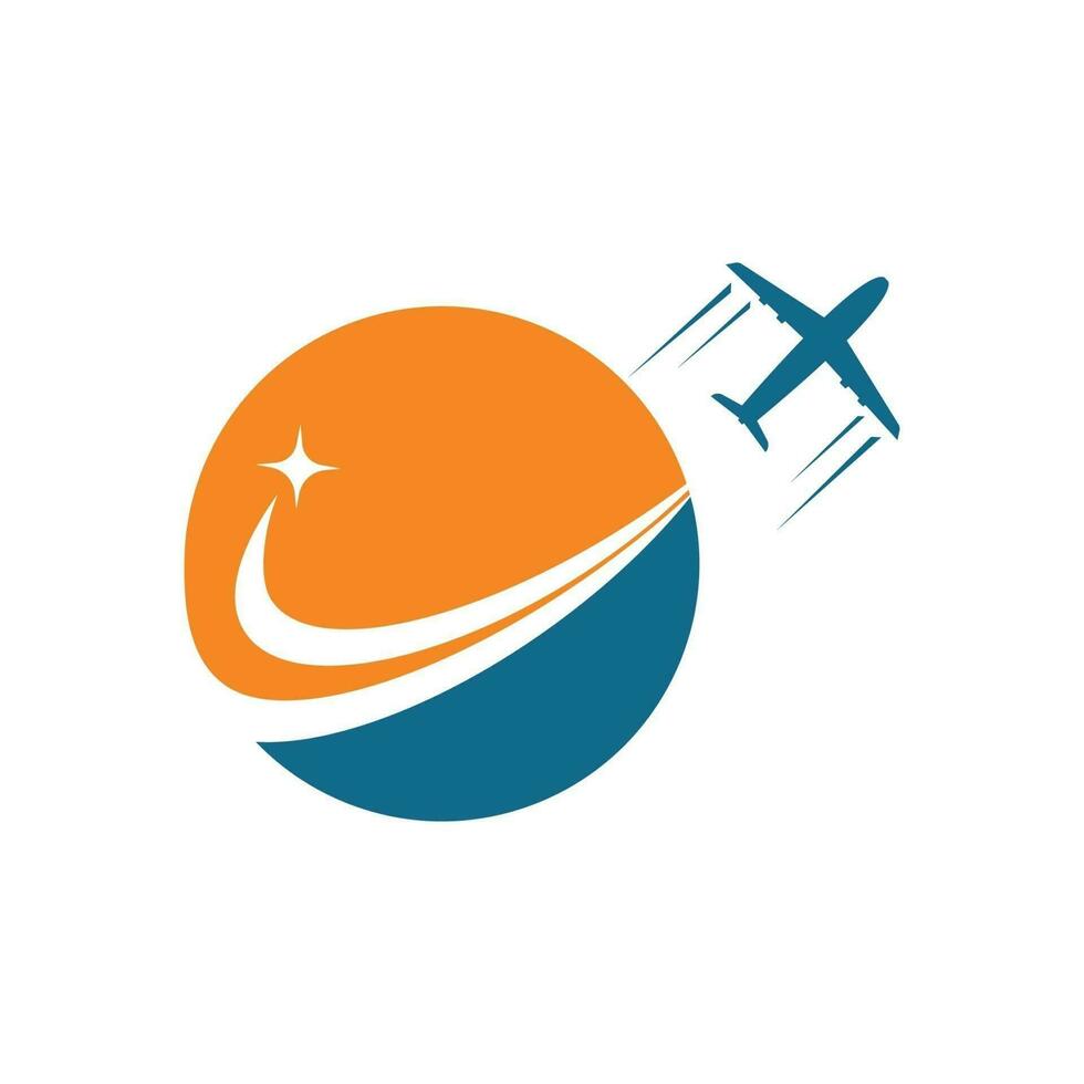 avión Más rápido icono logo vector de Rápido y entrega ilustración