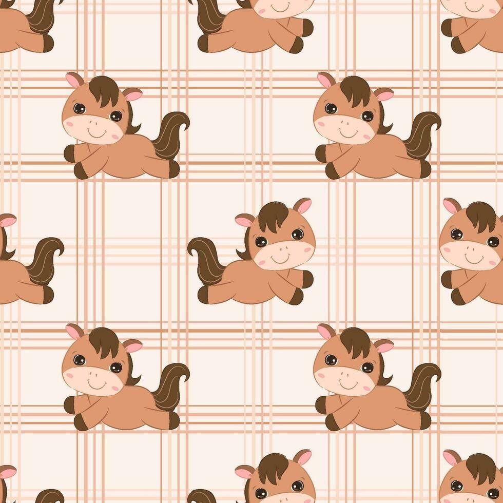 pony seamless pattern perfect for wallpaper, backgrounds, invitations, packaging design projects vector