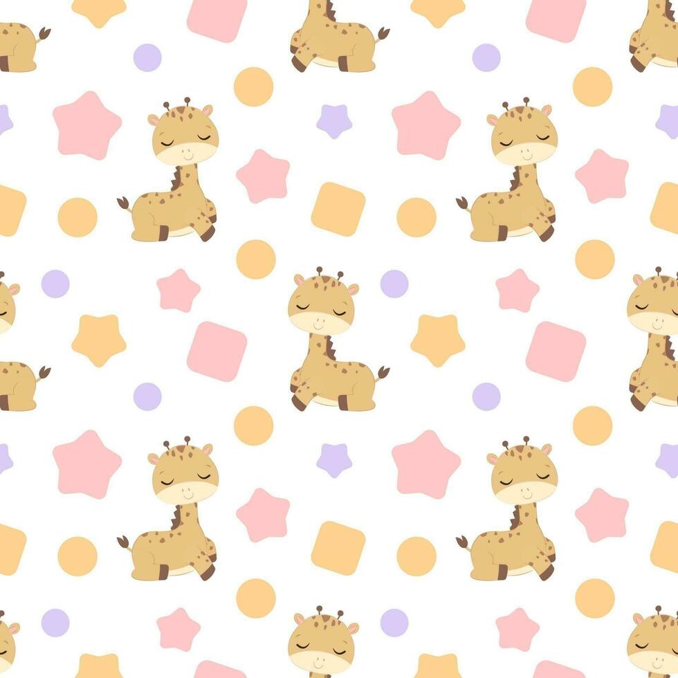 giraffe seamless pattern perfect for wallpaper, backgrounds, invitations, packaging design projects vector