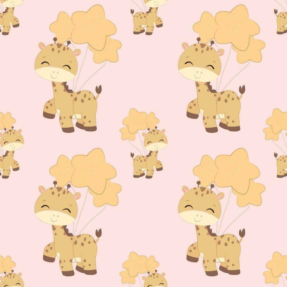 giraffe seamless pattern perfect for wallpaper, backgrounds, invitations, packaging design projects vector