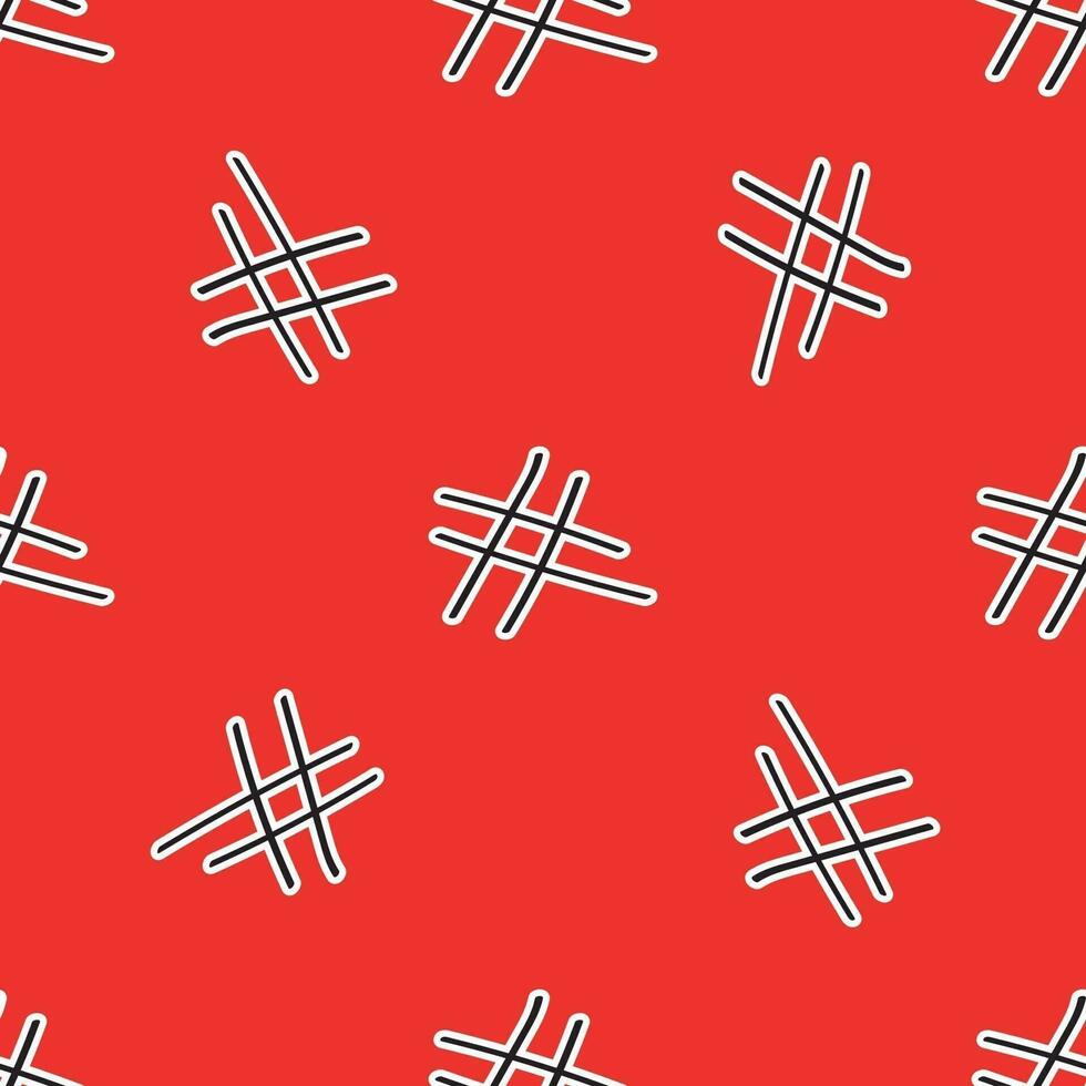 Seamless pattern with lines on red background vector