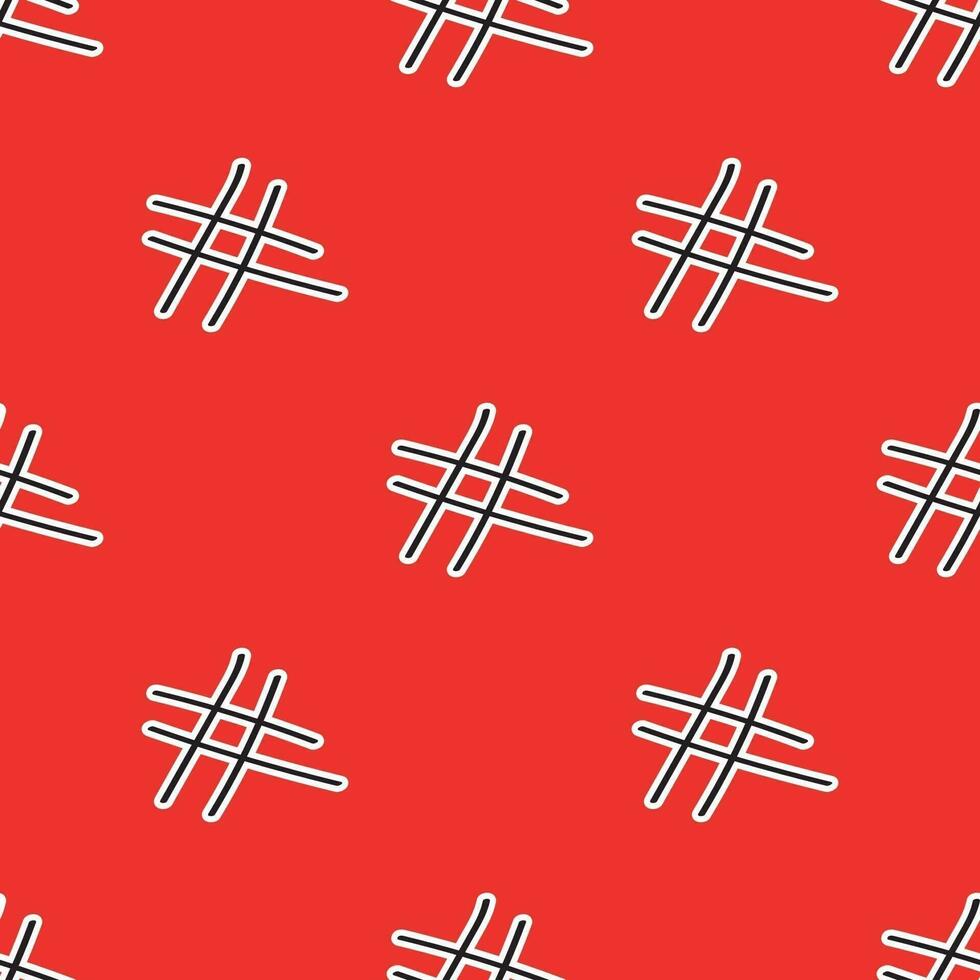 Seamless pattern with lines on red background vector