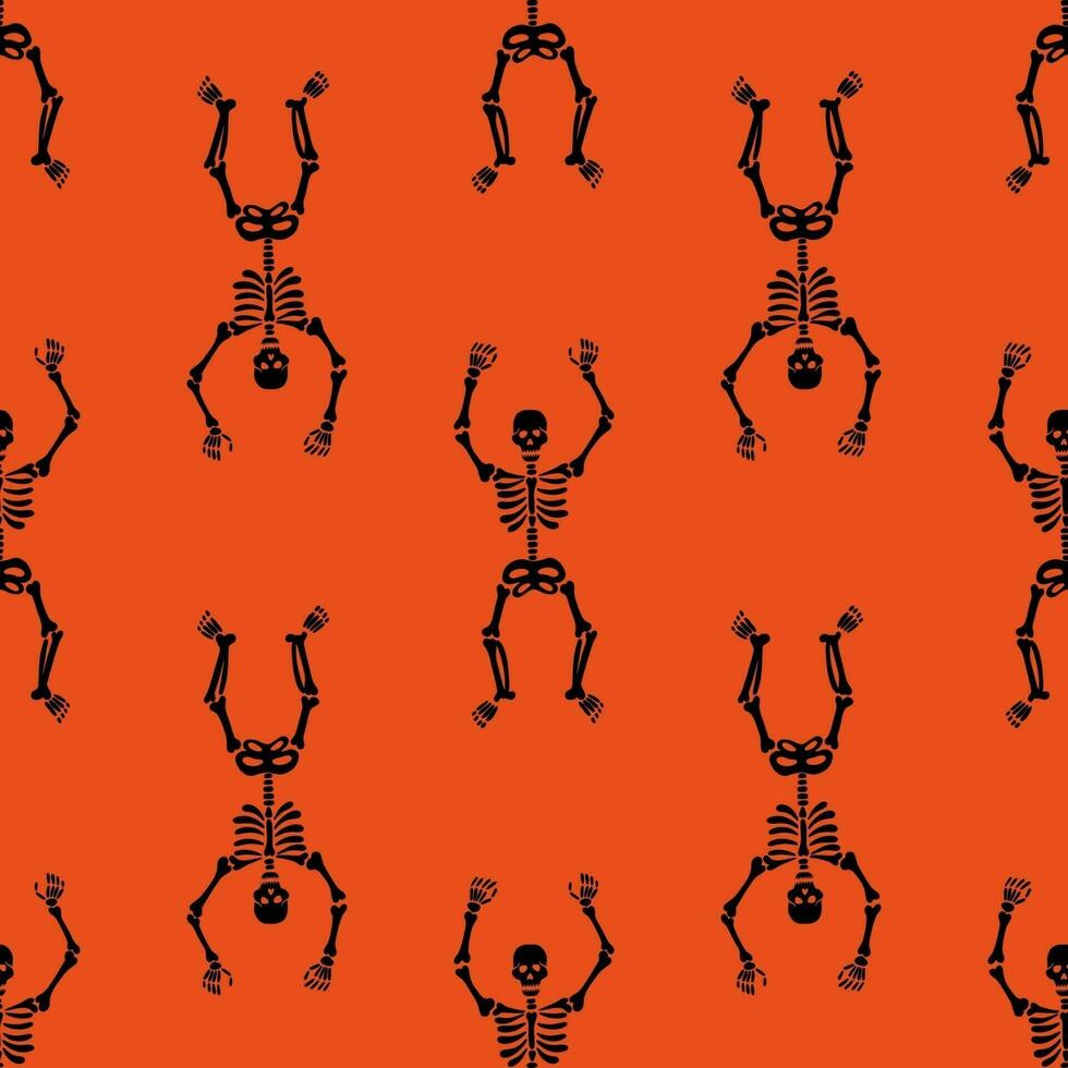 pattern with skeletons vector