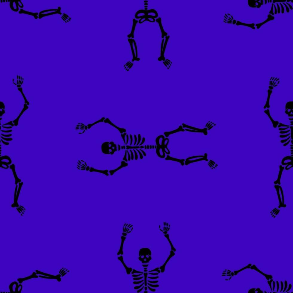 pattern with skeletons vector
