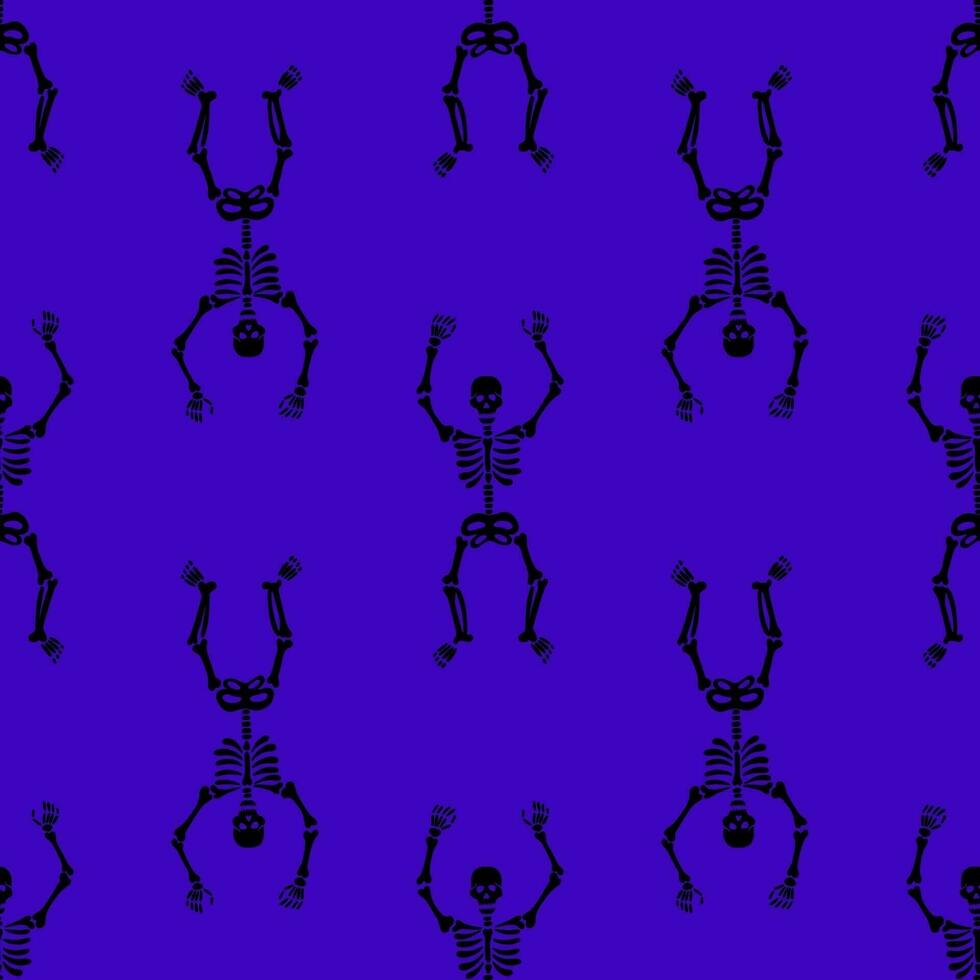 pattern with skeletons vector