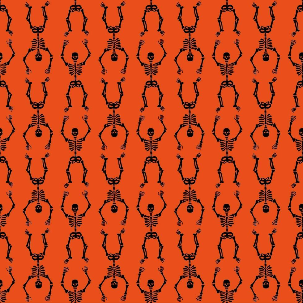 pattern with skeletons vector