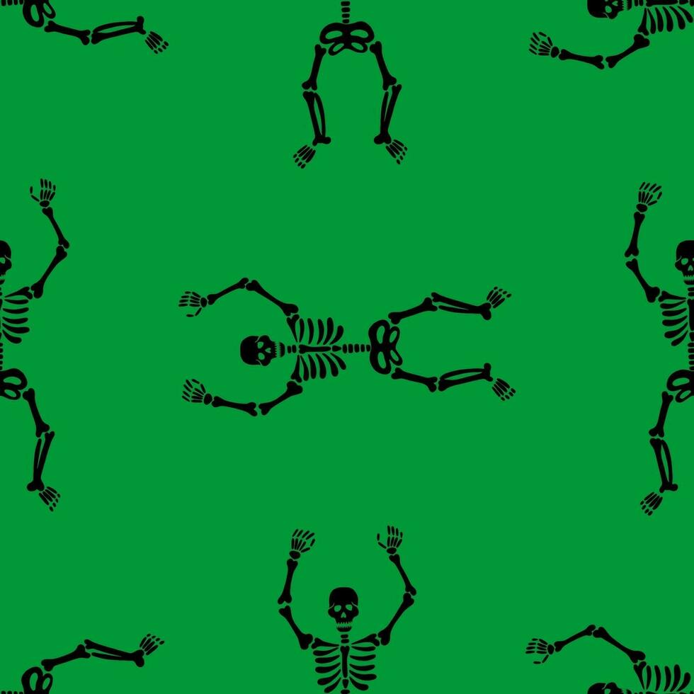 pattern with skeletons vector illustration