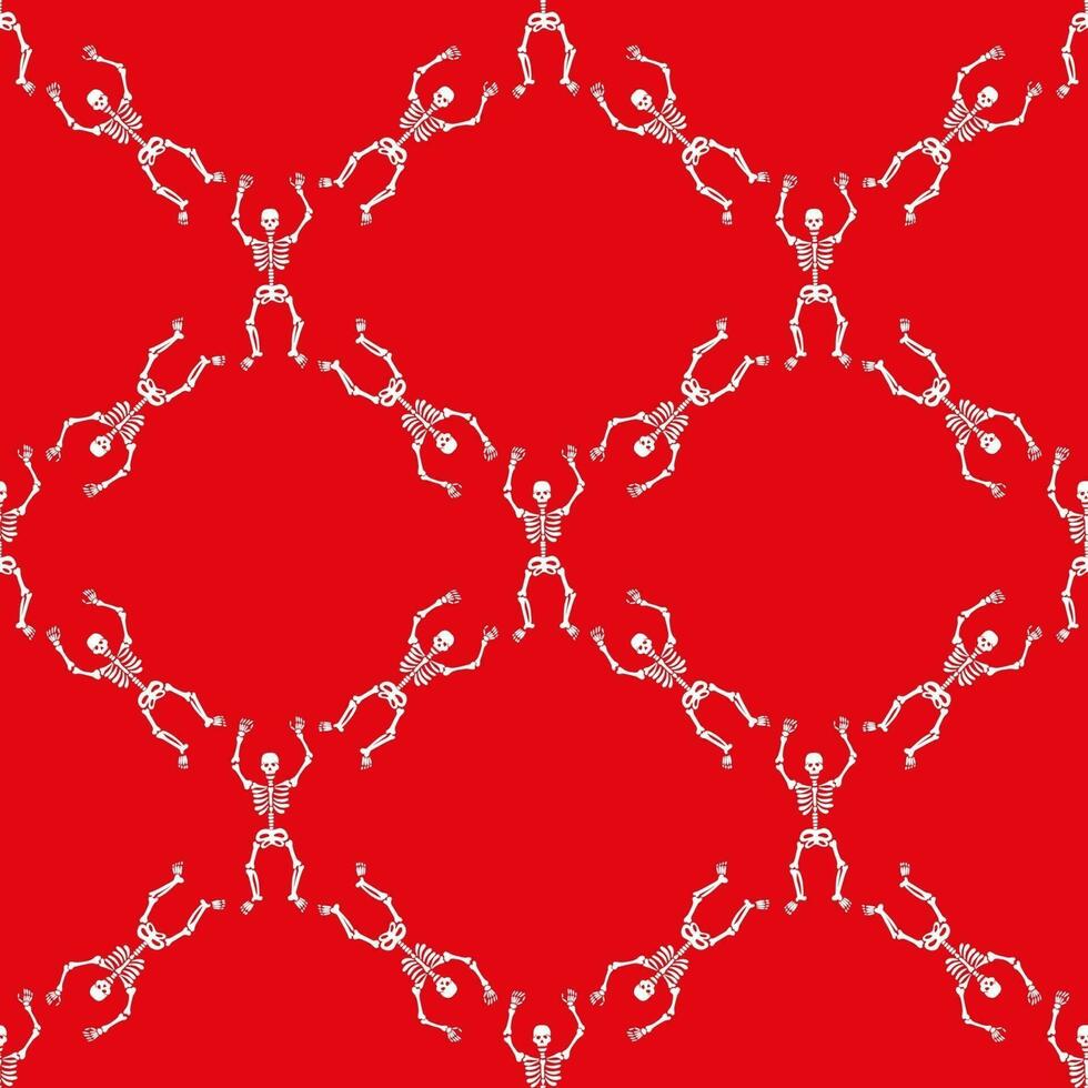 pattern with skeletons vector