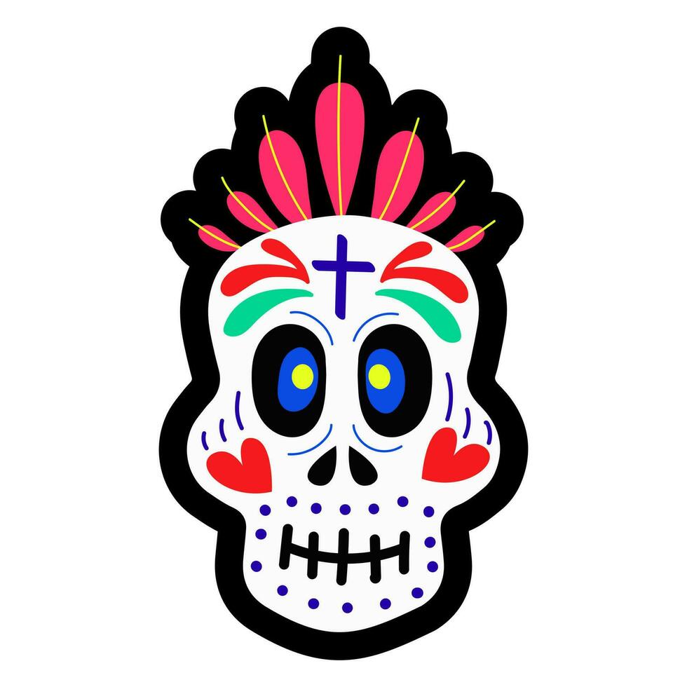 Sugar skull illustration vector