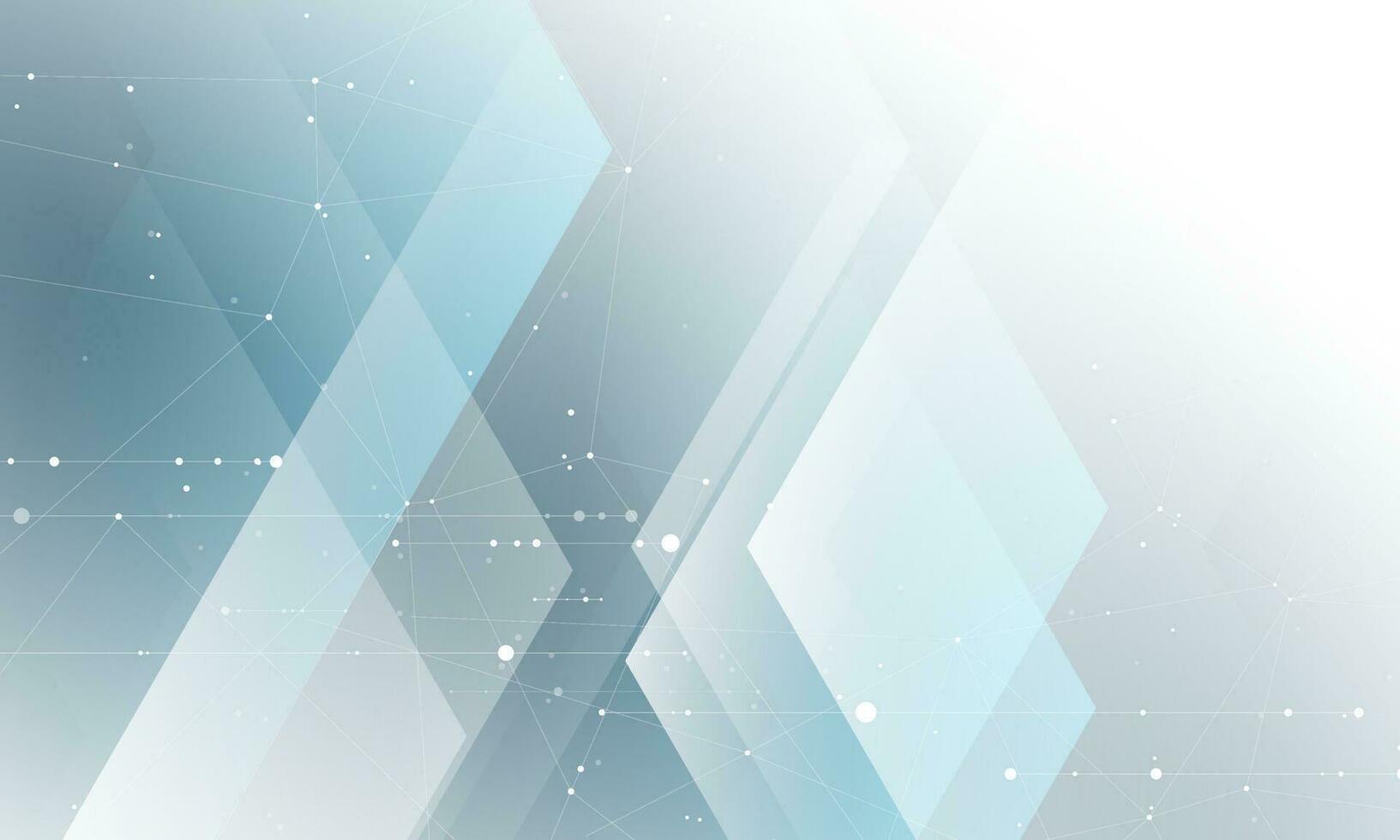 Abstract white blue background poster with dynamic. technology network Vector illustration.