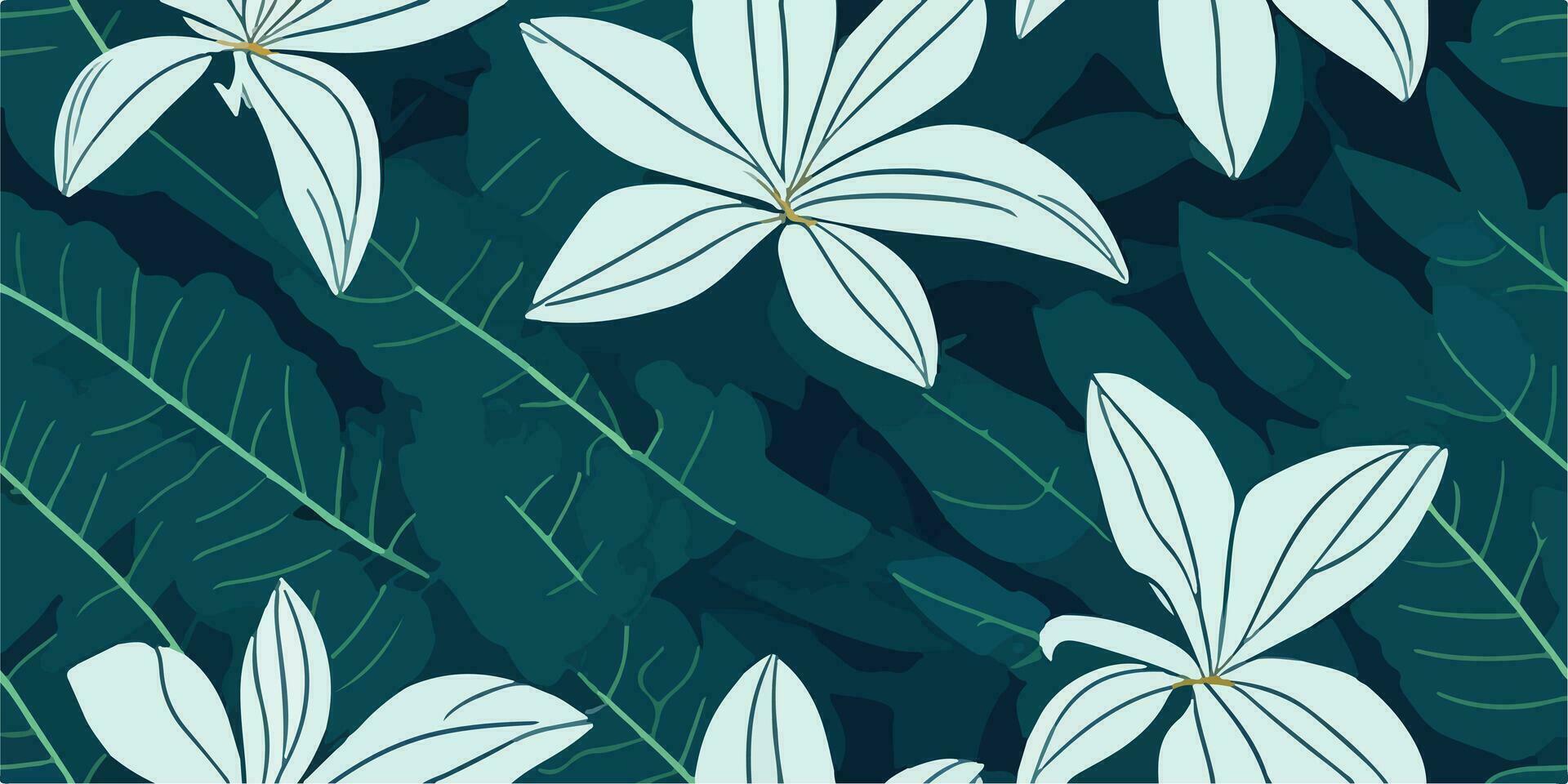 Delicate Summer Strokes. Crafting Gentle Frangipani Flowers Patterns vector
