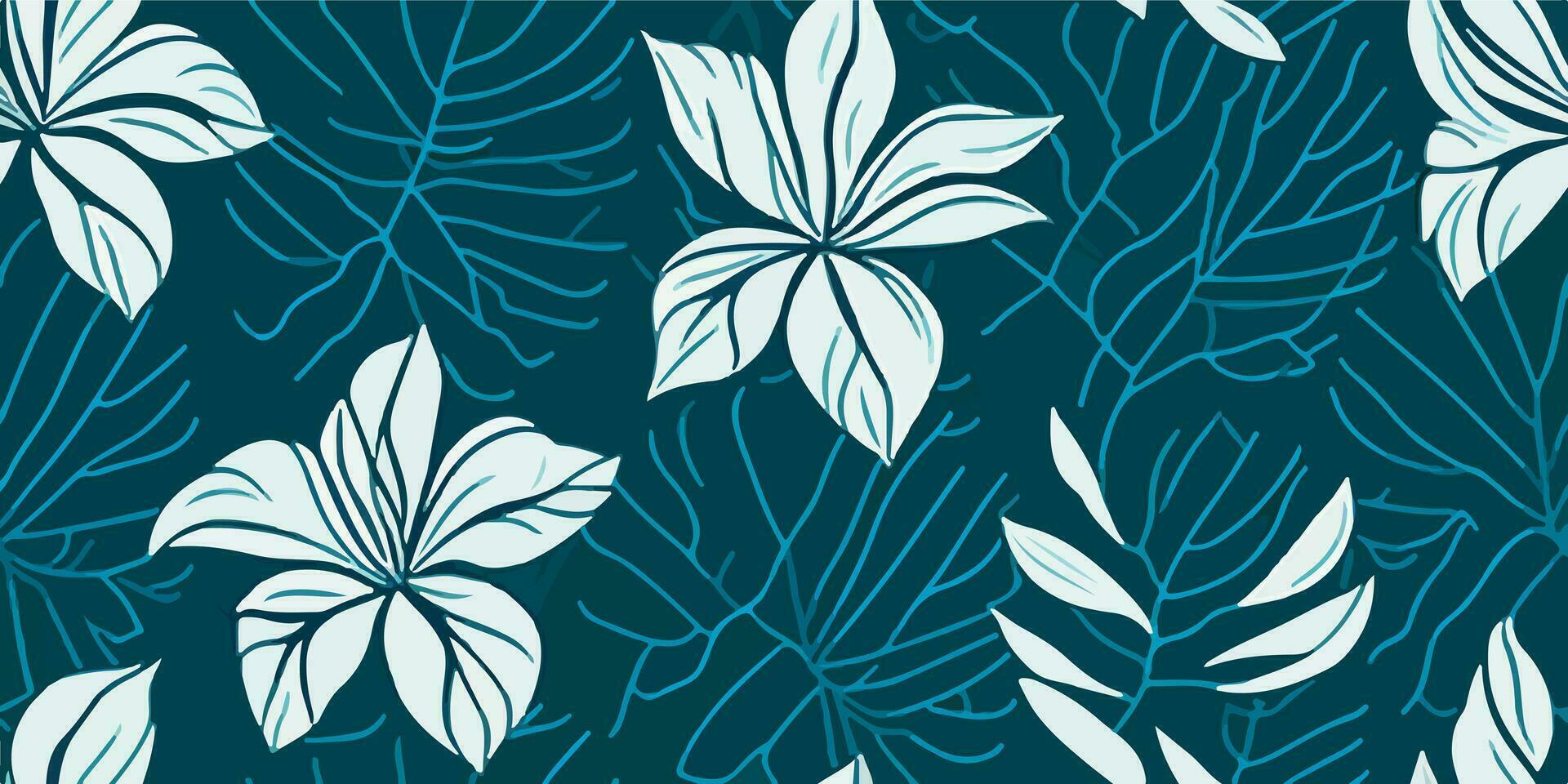 Summer Serenity. Capturing the Tranquil Vibes of Frangipani Flowers in Patterns vector