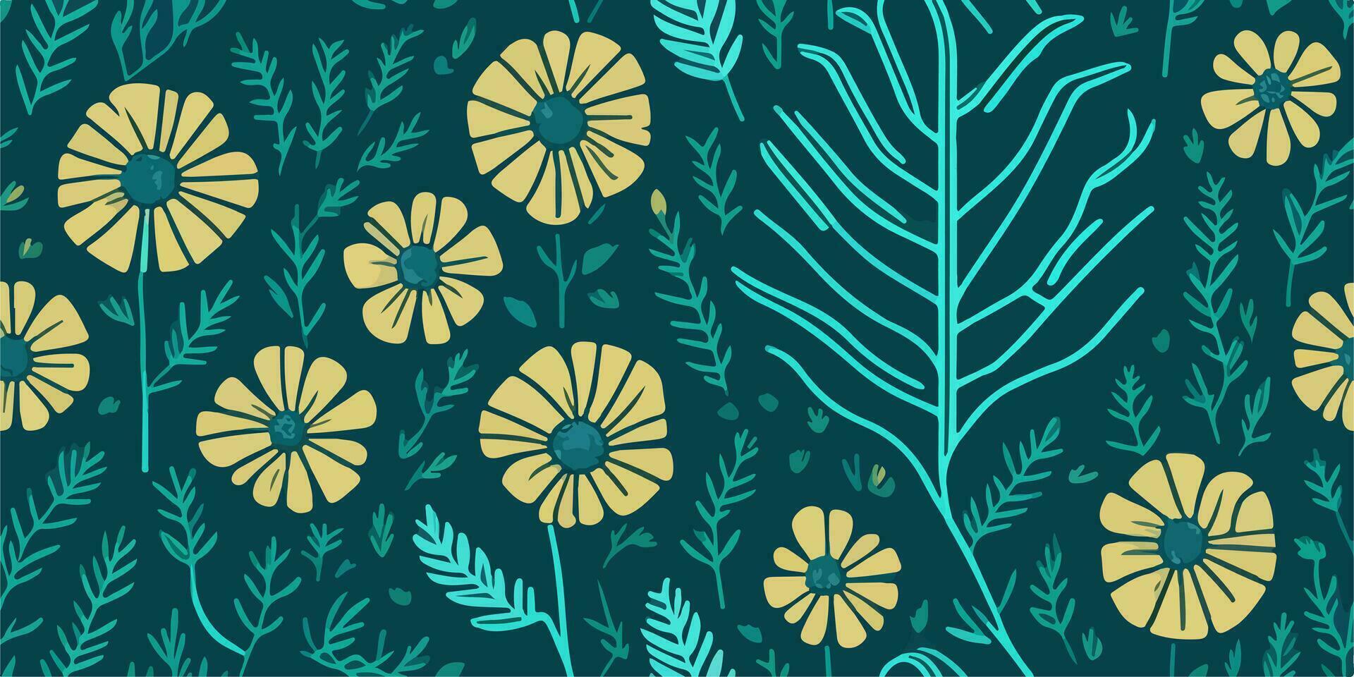 Whispers of Nature, Unveiling the Delicate Marigold Motifs in Vibrant Patterns vector