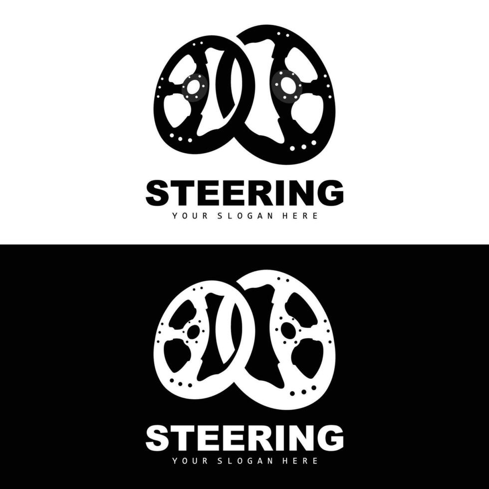 Car Steering Logo, Driver Vector, Transport Vehicle Design, Repair, Maintenance, Car Garage vector