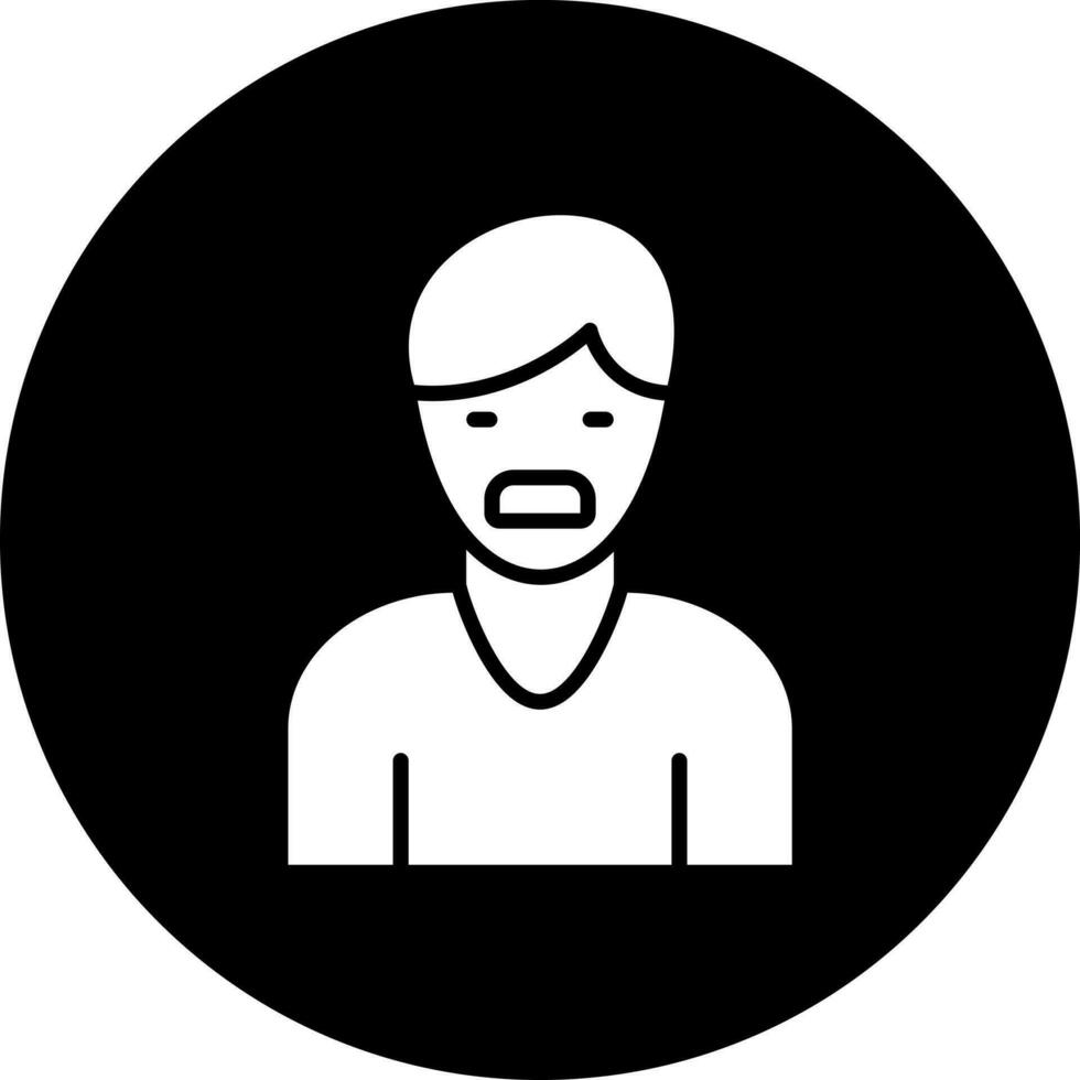Choking Feeling Vector Icon Style