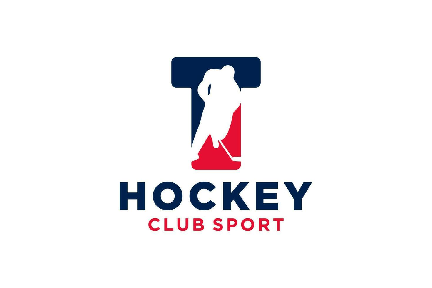 vector iniciales letra t con hockey creativo geométrico moderno logo diseño.