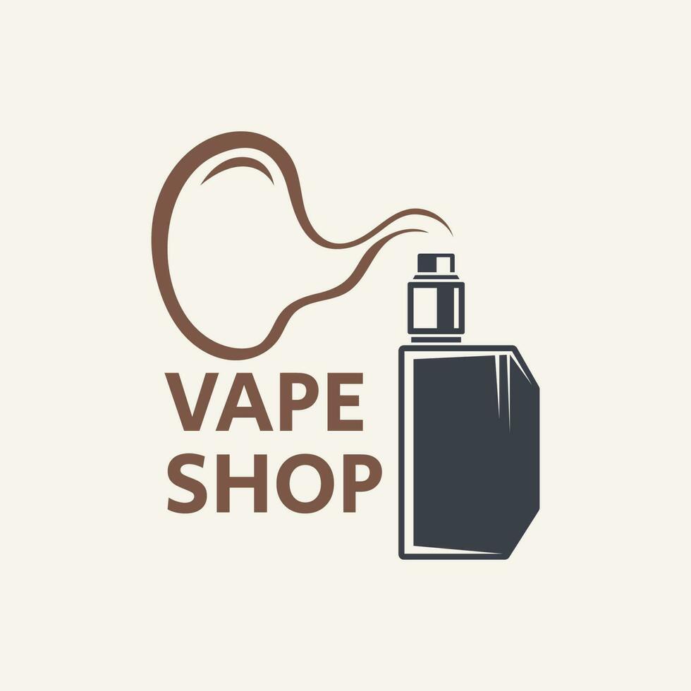 Vape or E-Cigarette Logo Template vector