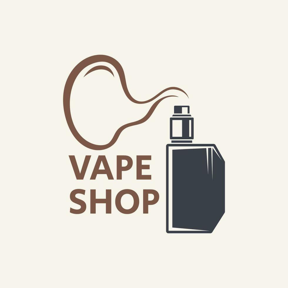 vape o cigarrillo electrónico logo modelo vector