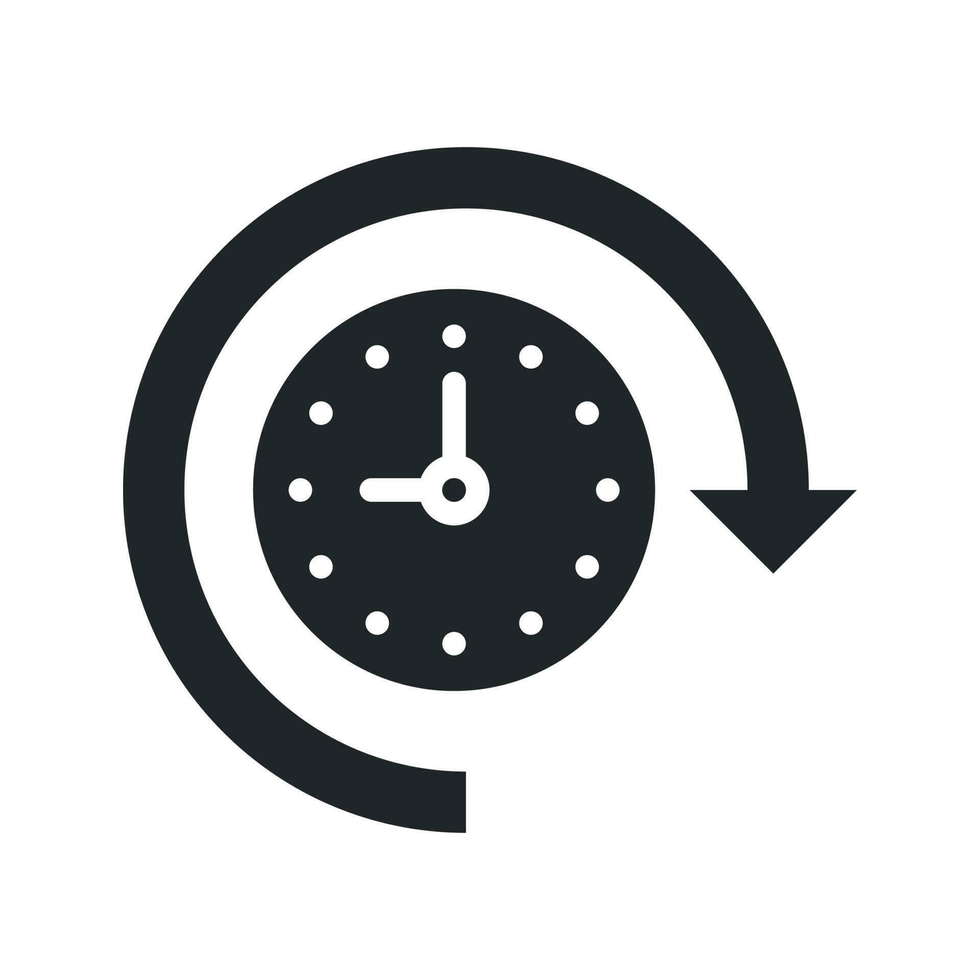 Clockwise vector Solid icon. EPS 10 File 25372058 Vector Art at Vecteezy