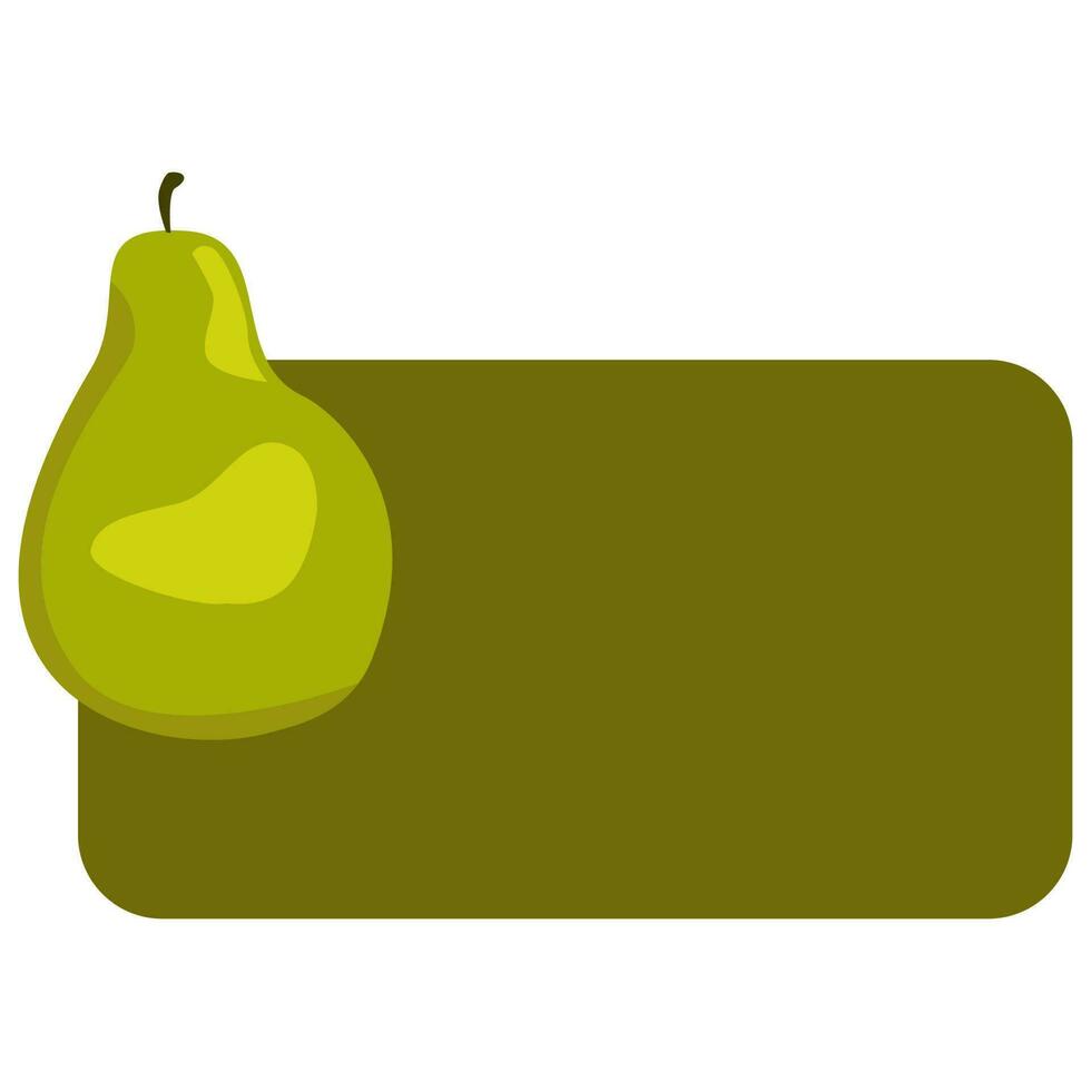green pear vector illustration flat style EPS10.