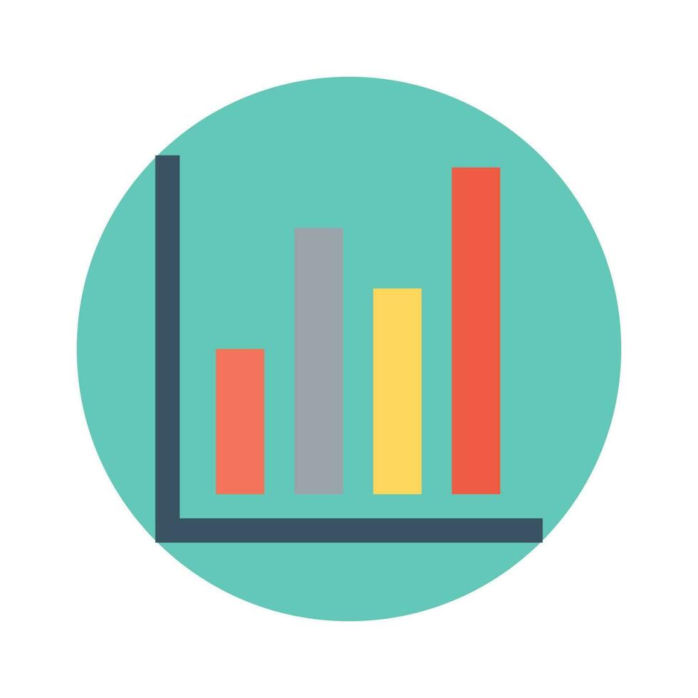 Bar Graph  vector Flat Icon style illustration. EPS 10