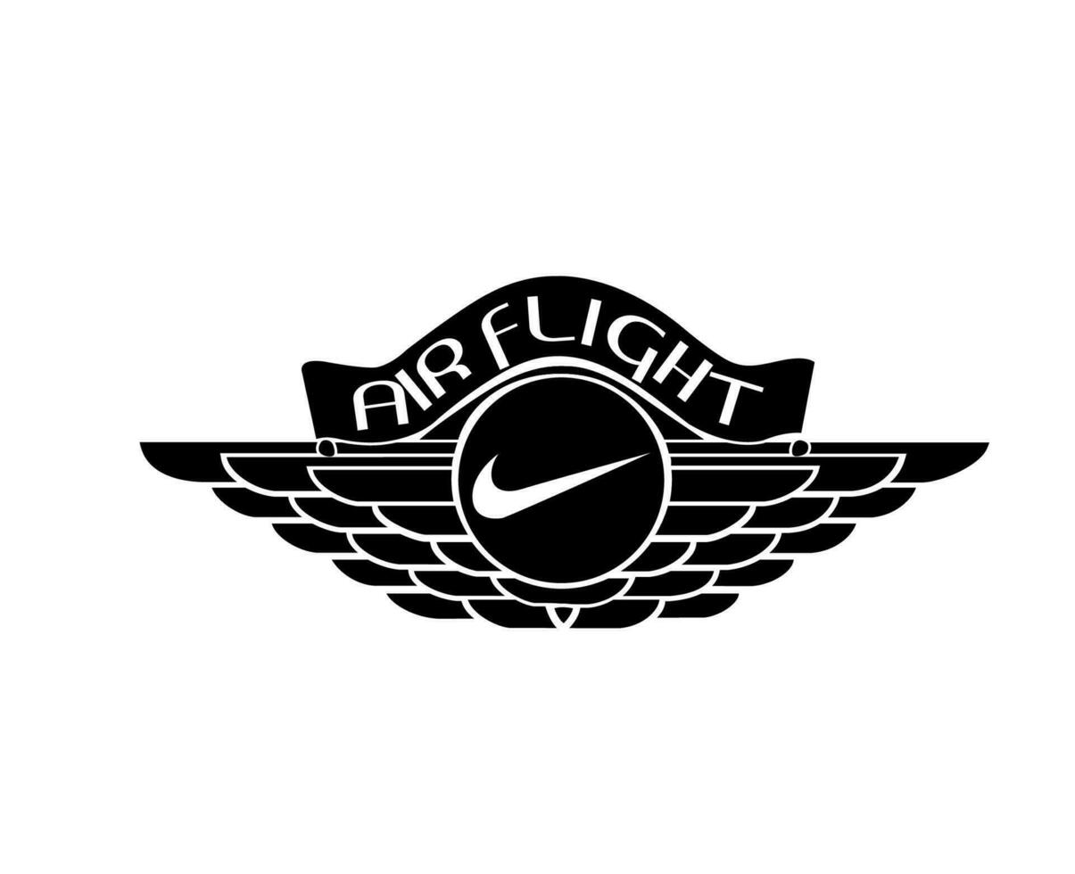 Air Flight Nike Brand Logo Symbol Black Design Clothes Sportwear Vector