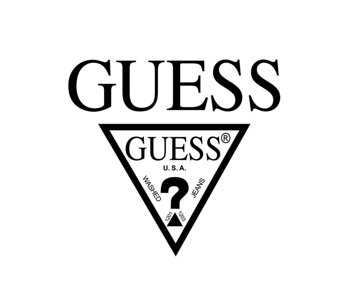 Guess Logo Brand Symbol Black Design Clothes Fashion Vector ...