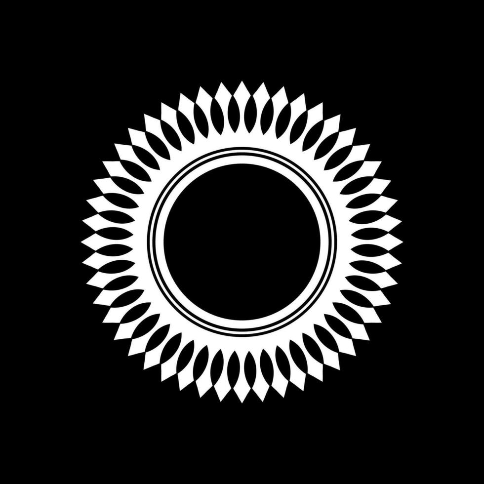 Geometrical Motive Pattern, Artistic Circle-Shaped, Monochrome and Minimalism, Modern Contemporary Mandala, for Decoration, Background, Decoration or Graphic Design Element. Vector Illustration