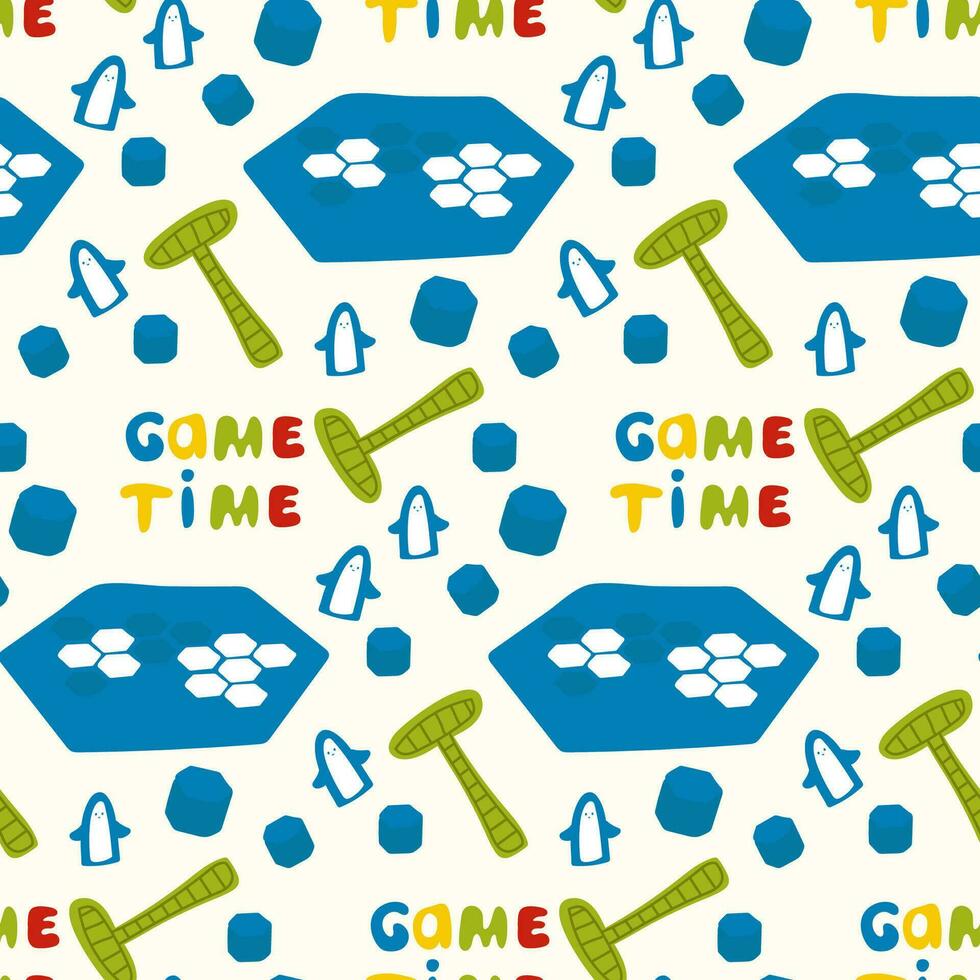 Board game themed seamless pattern. Isolated vector tileable texture background. Series of Gaming and Gambling Patterns.