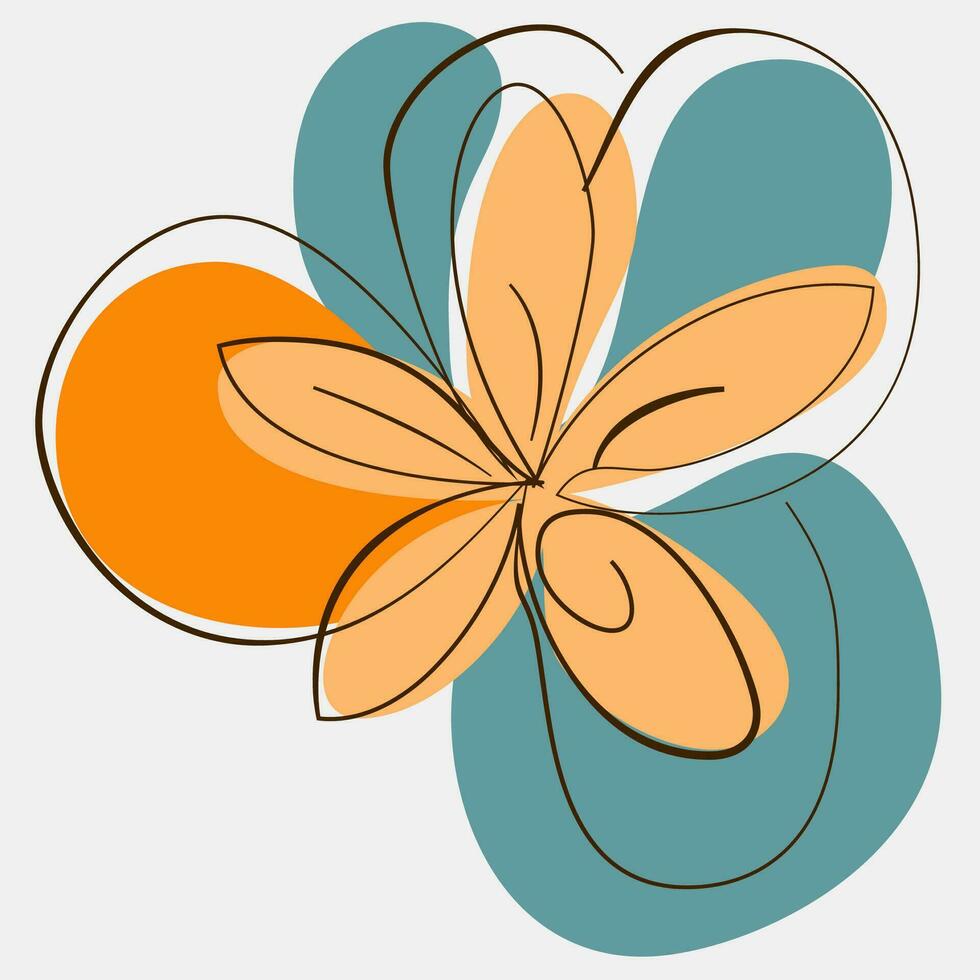 minimalista floral vector Arte ilustraciones para ocasiones modelo Clásico Moda mano dibujado decoración