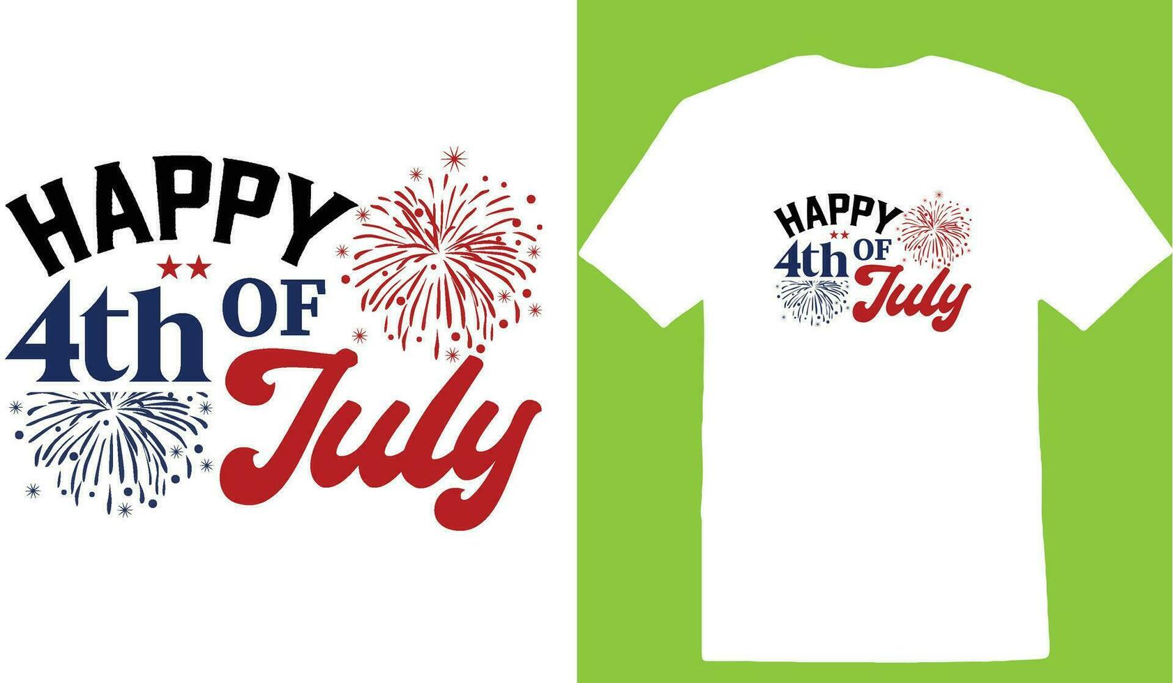 Happy 4th Of July T-shirt vector