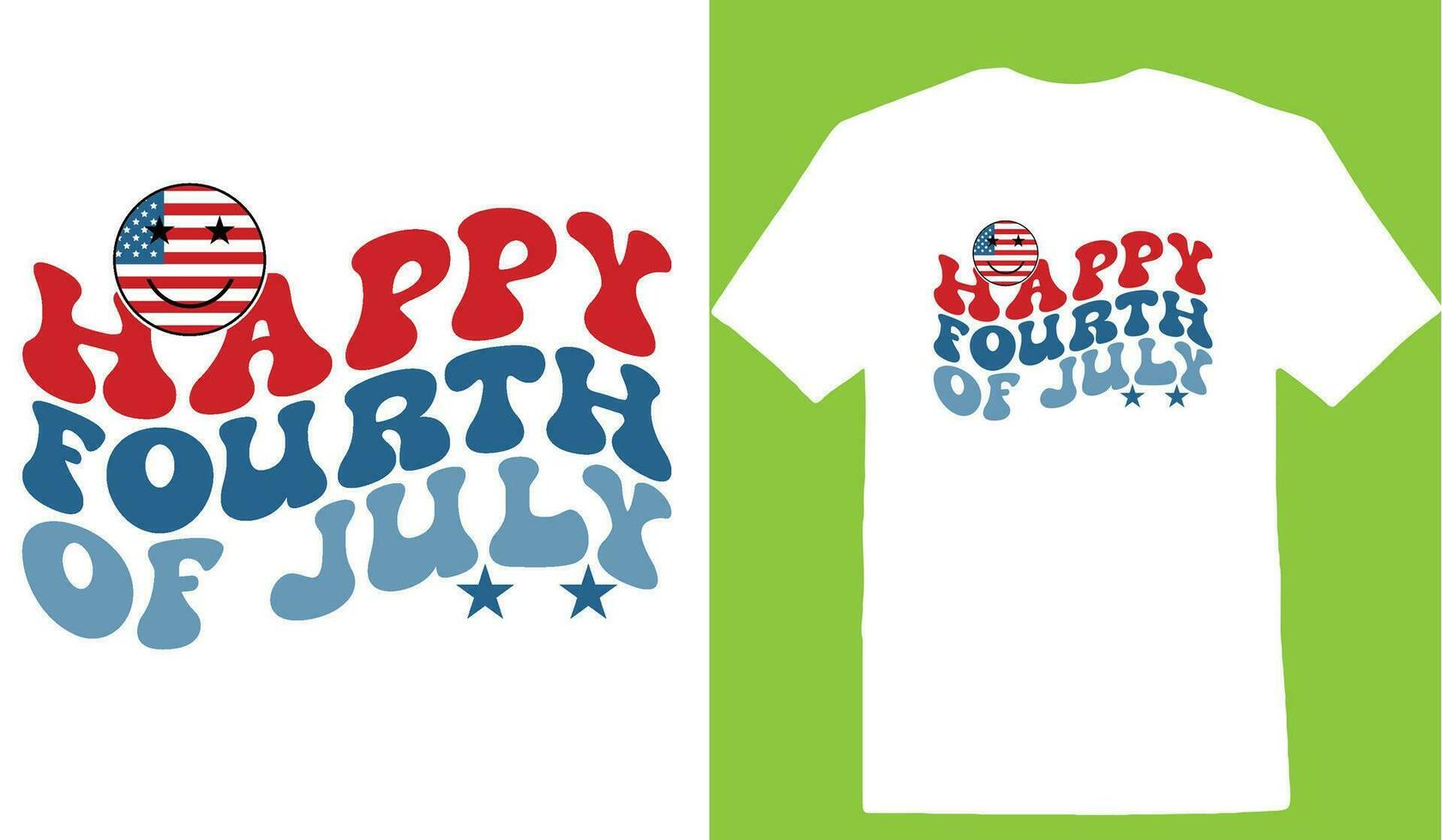 Happy Fourth Of July T-shirt vector