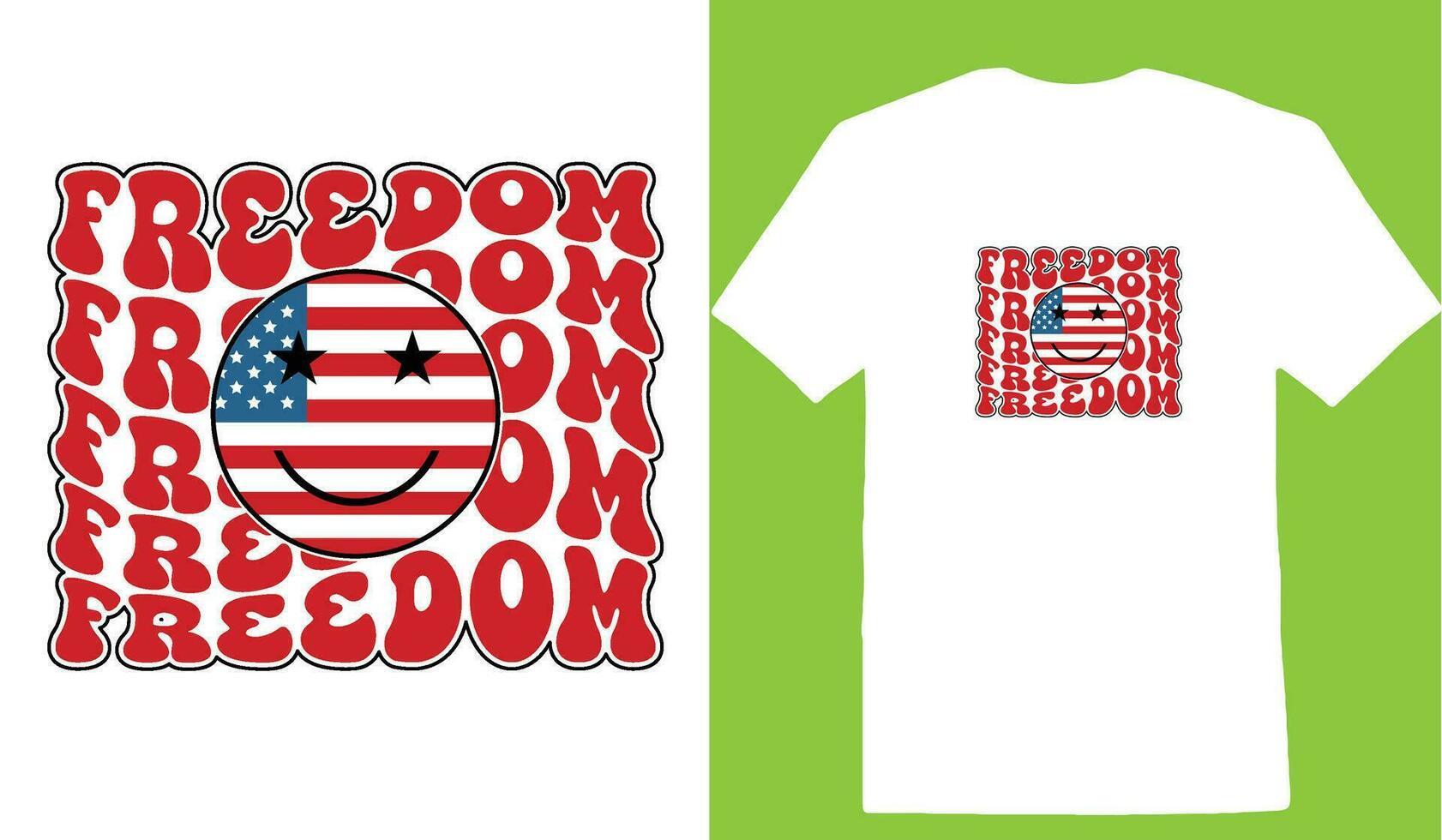 Freedom T-shirt design vector