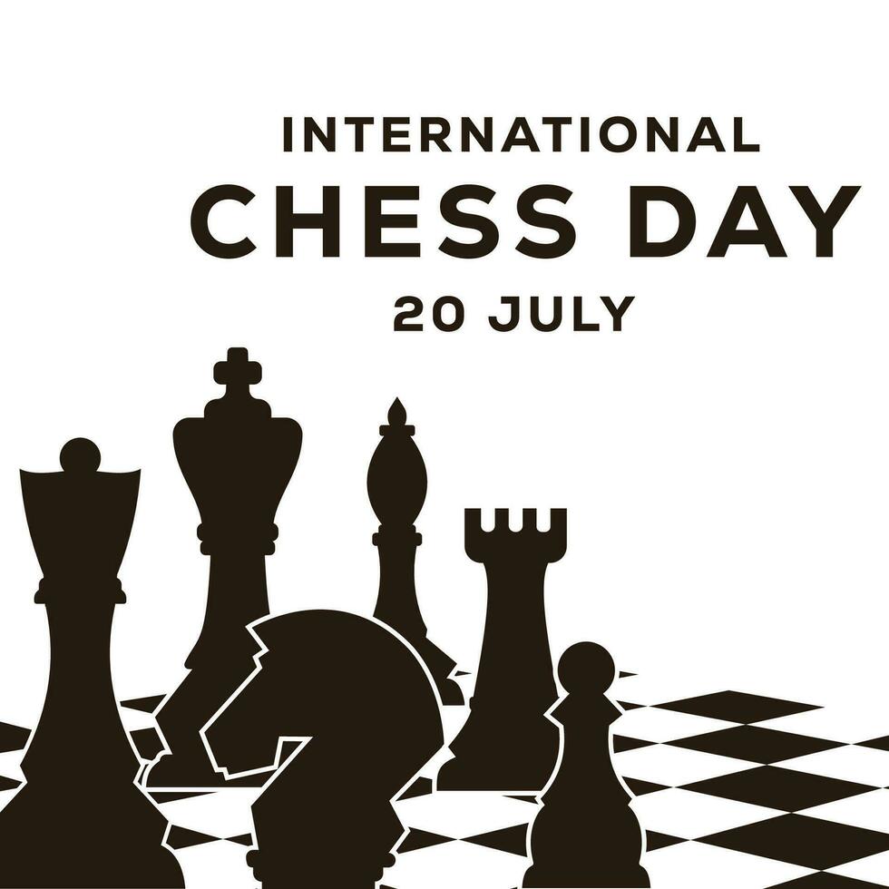 vector diseño internacional ajedrez día ilustración
