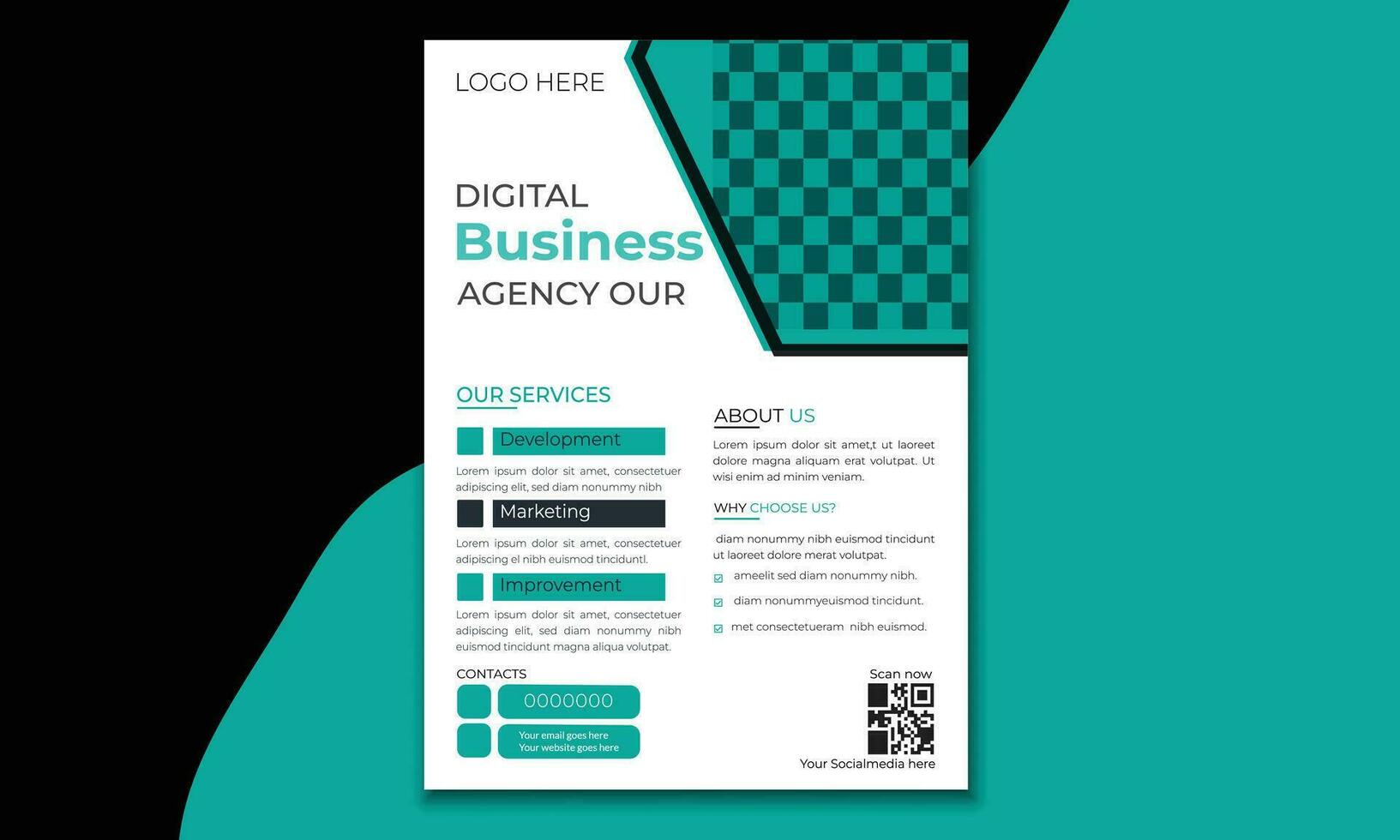 This Flyer Template Design is for business promotion,   expansion and introduction and Flyer Template Design and modern and style design vector