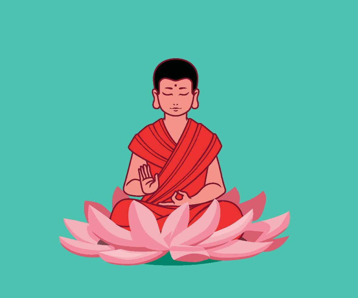 ilustración de mahavir Jayanti celebracion de mahavir cumpleaños vector