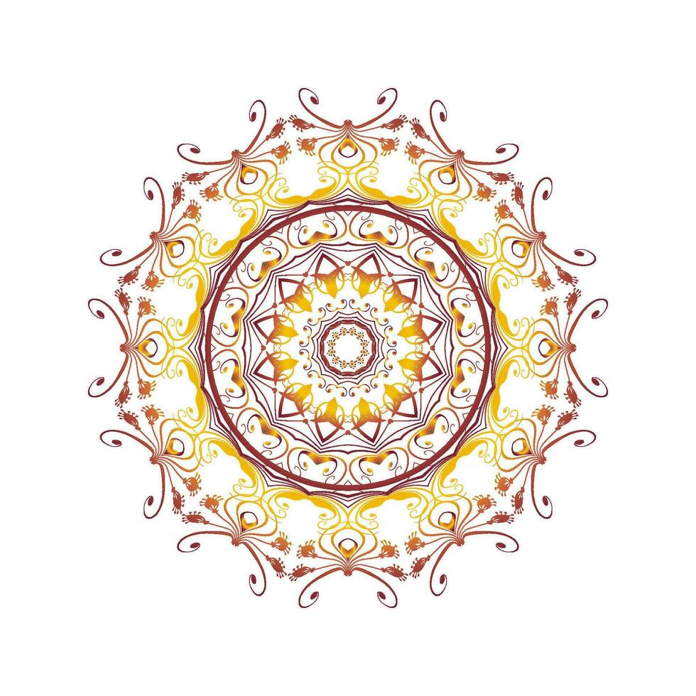 Mandala pattern coloring book art wallpaper design tile pattern greeting card sticker lace. vector
