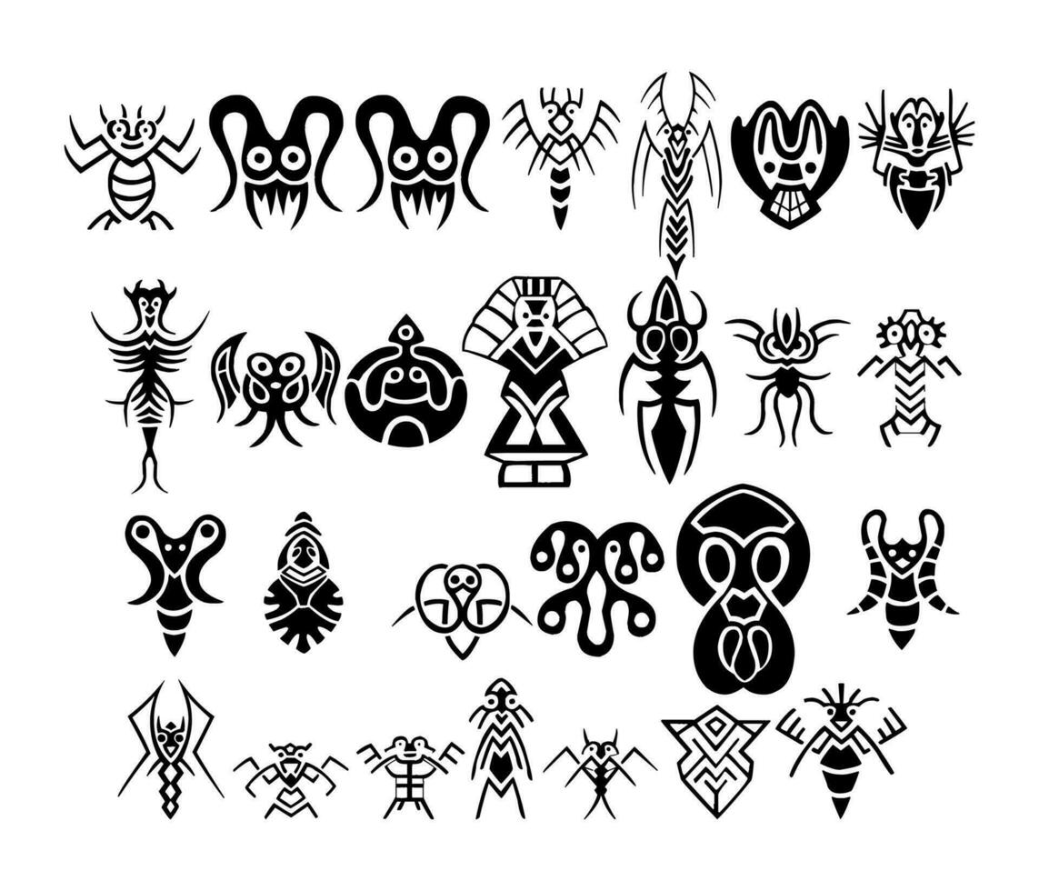 Vector symbol, ornament, tattoo illustration.