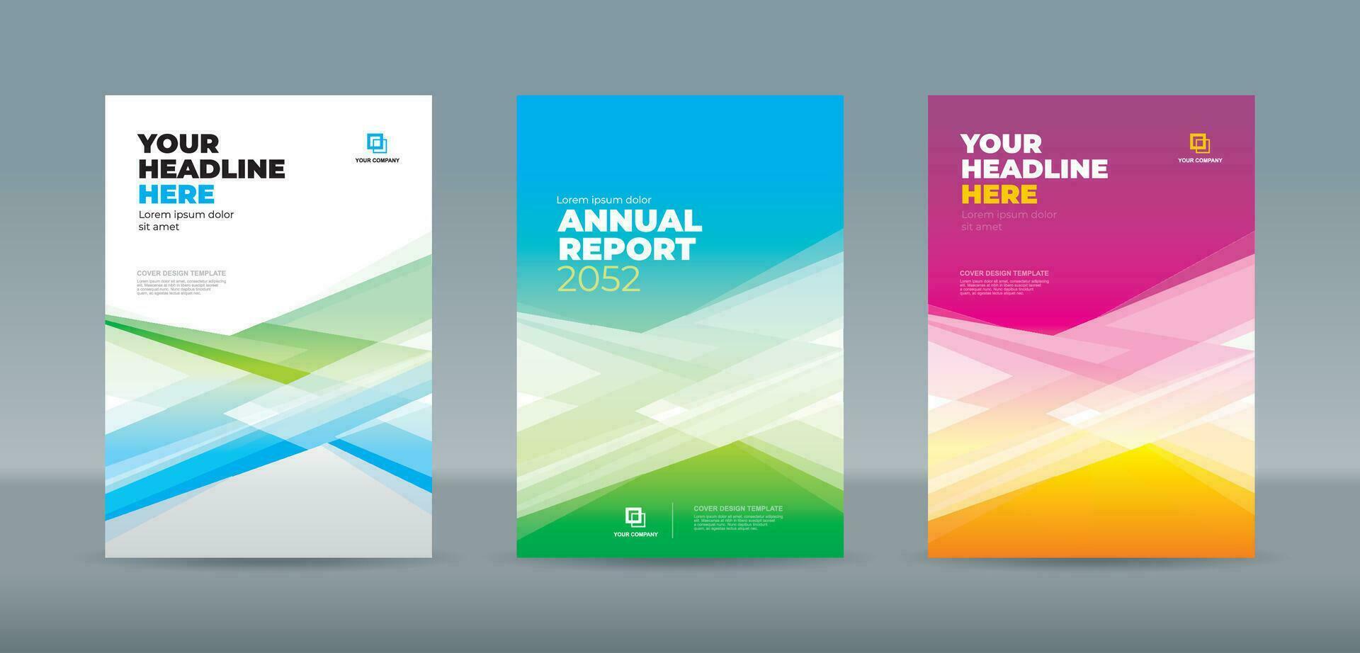 Transparent glass cyan white and green random triangle shapes - A4 size Modern simple cover template for annual report, magazine, booklet, proposal, portfolio, brochure, poster vector