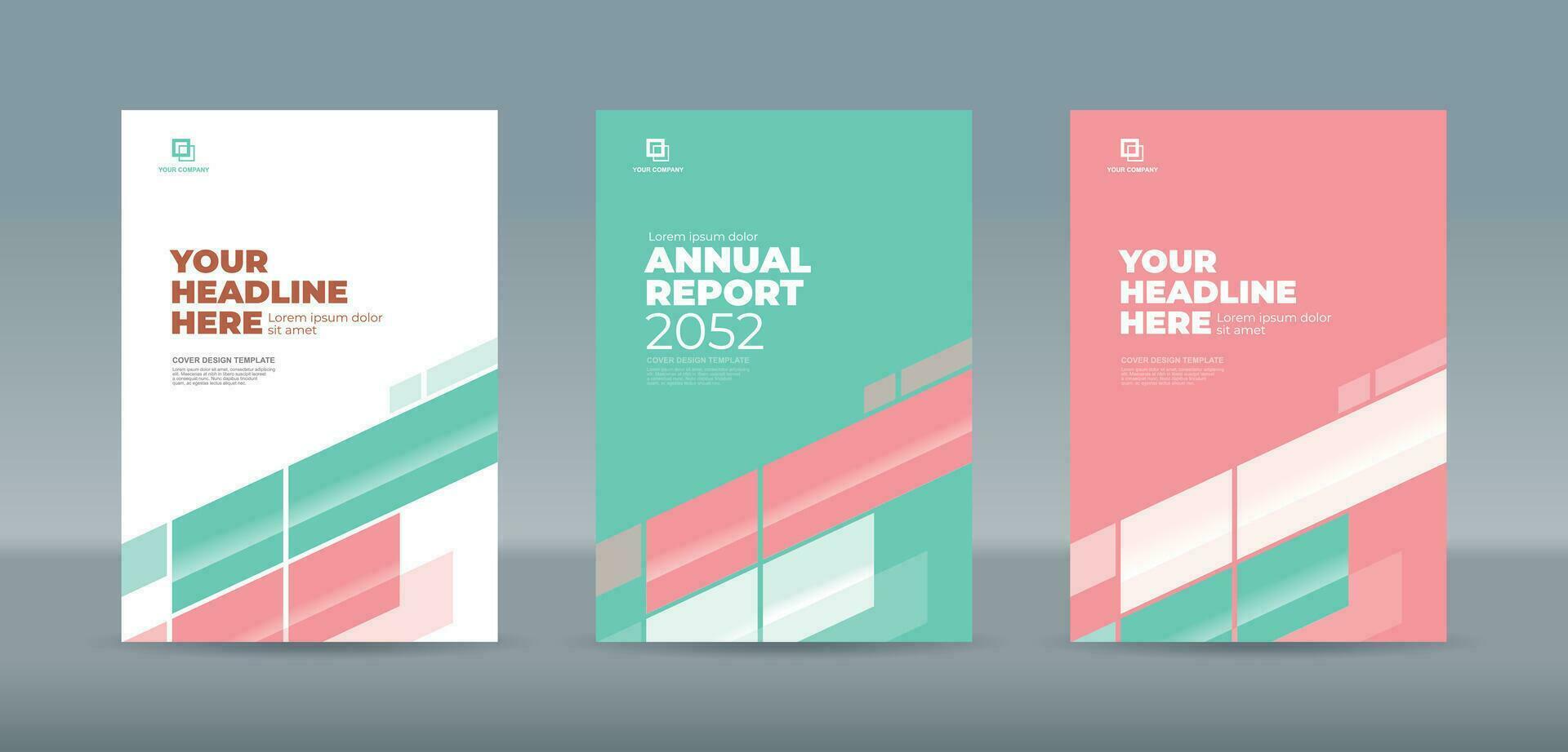 Abstract random transparent rectangle with white, green and pink background. A4 size book cover template for annual report, magazine, booklet, proposal, portfolio, brochure, poster vector