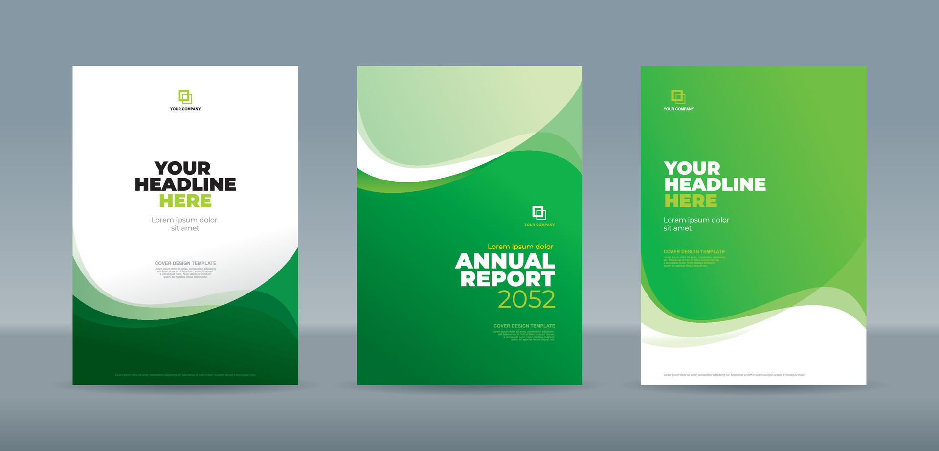 abstract-curve-shape-on-green-and-white-color-background-a4-size-book