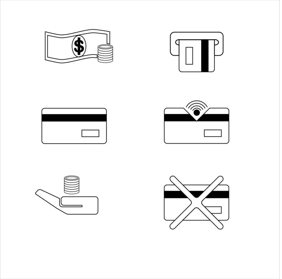 Billing icon set, billing modern system vector