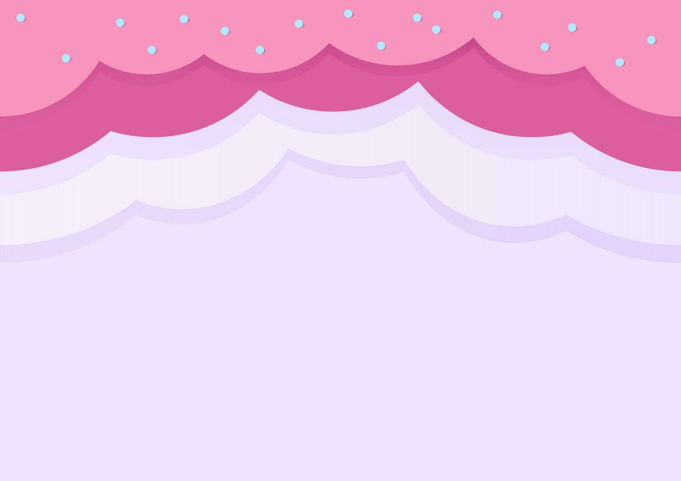 Cute purple background and pink seamless border vector