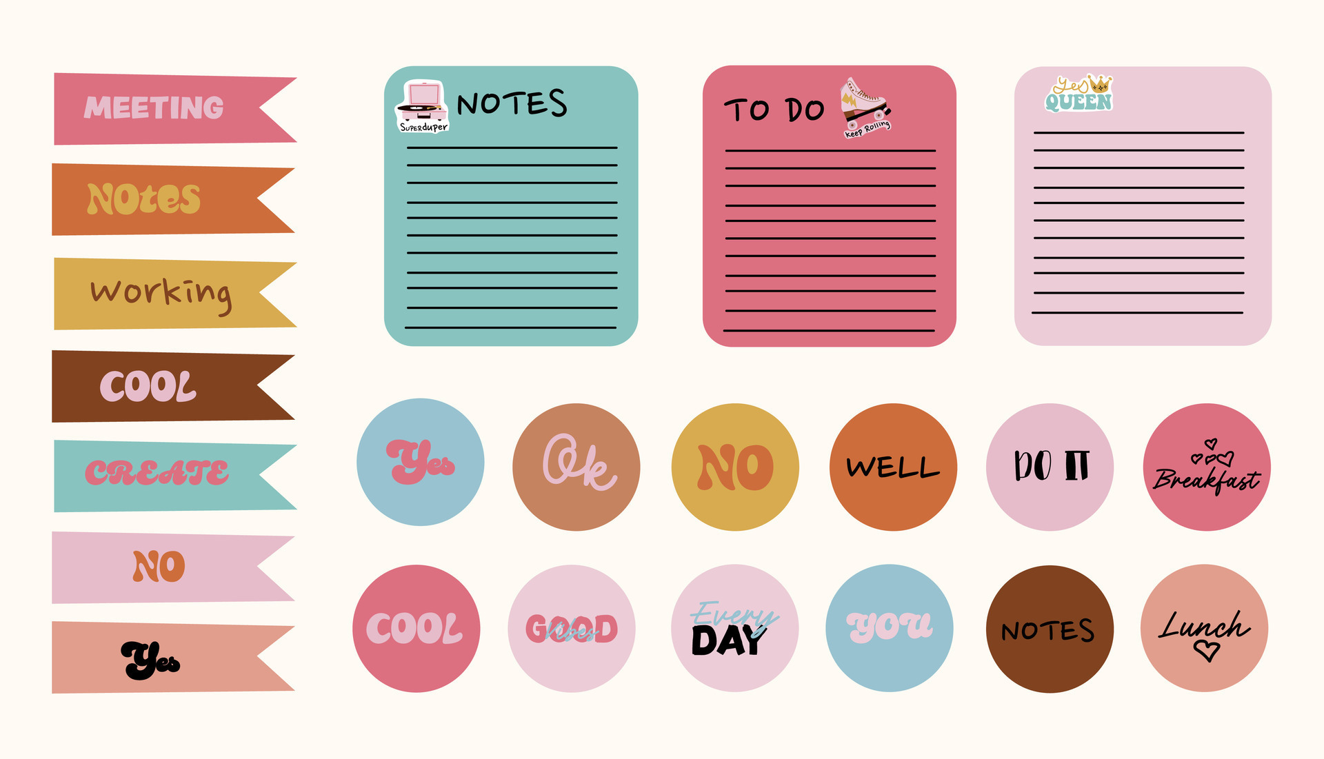 Free Printable Bullet Journal Goal Stickers